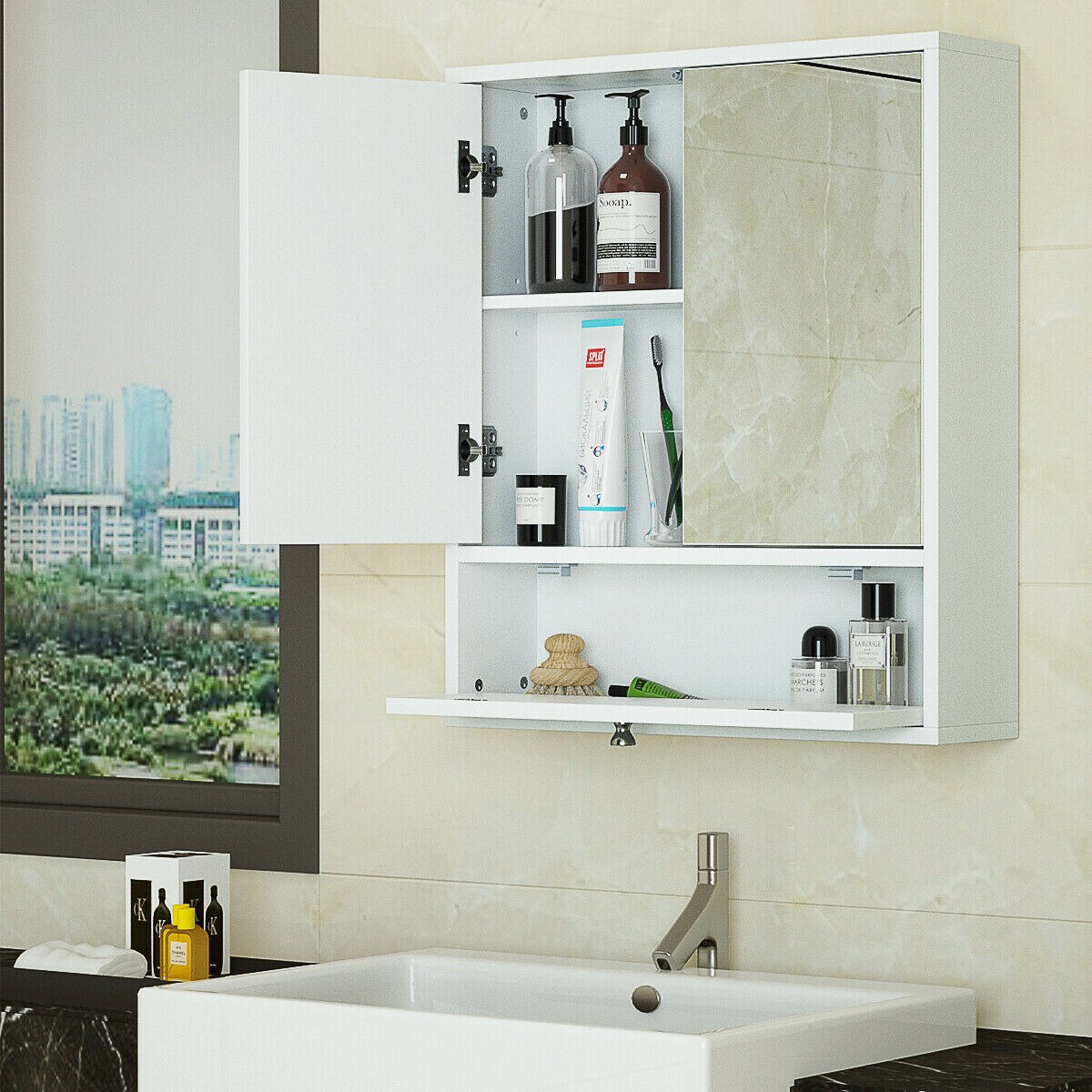 WELLFOR OUG67282GD Bathroom-Medicine-Cabinets - View #6