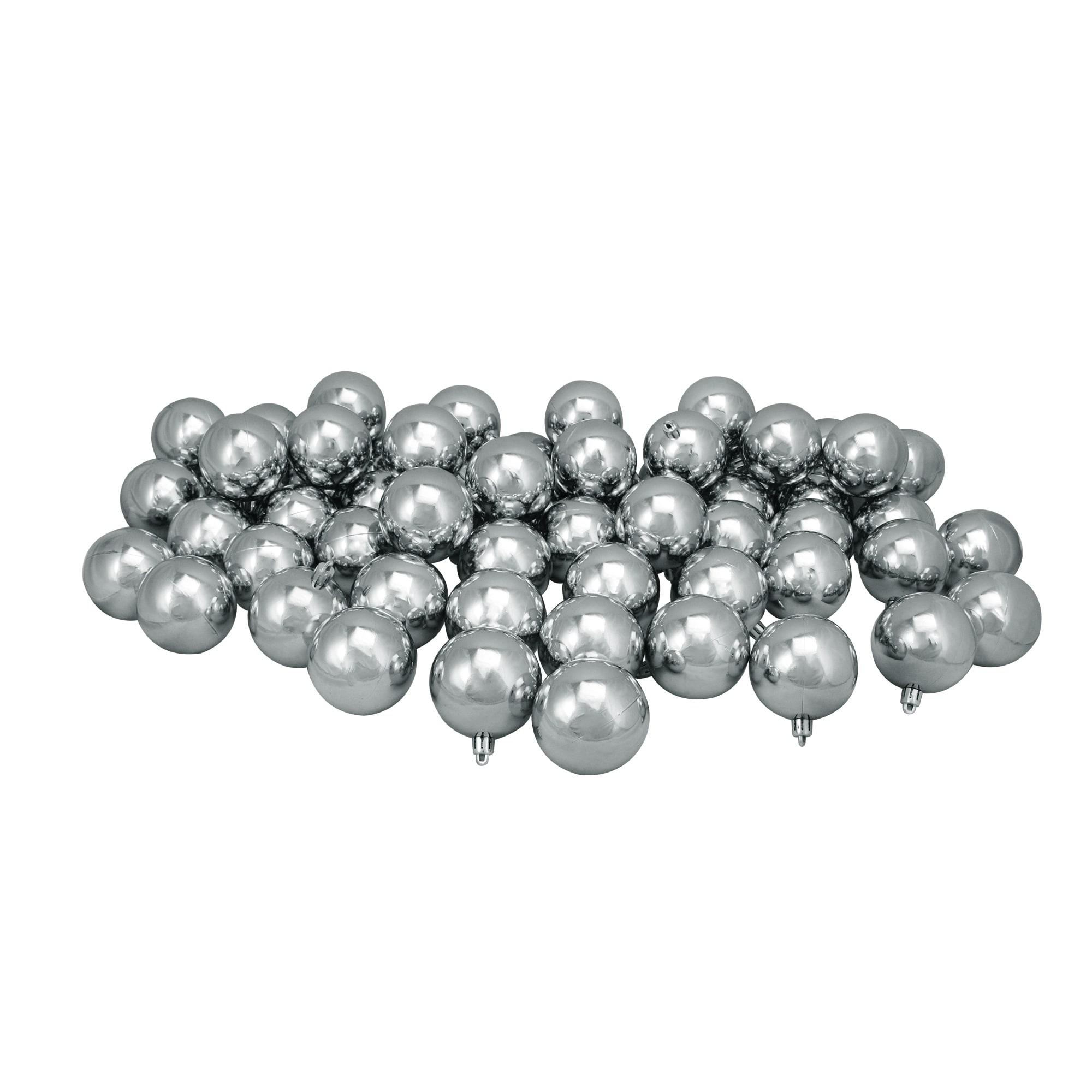 Northlight 32911604 60 -Pack Gray Ball Standard Indoor Ornament set Shatterproof