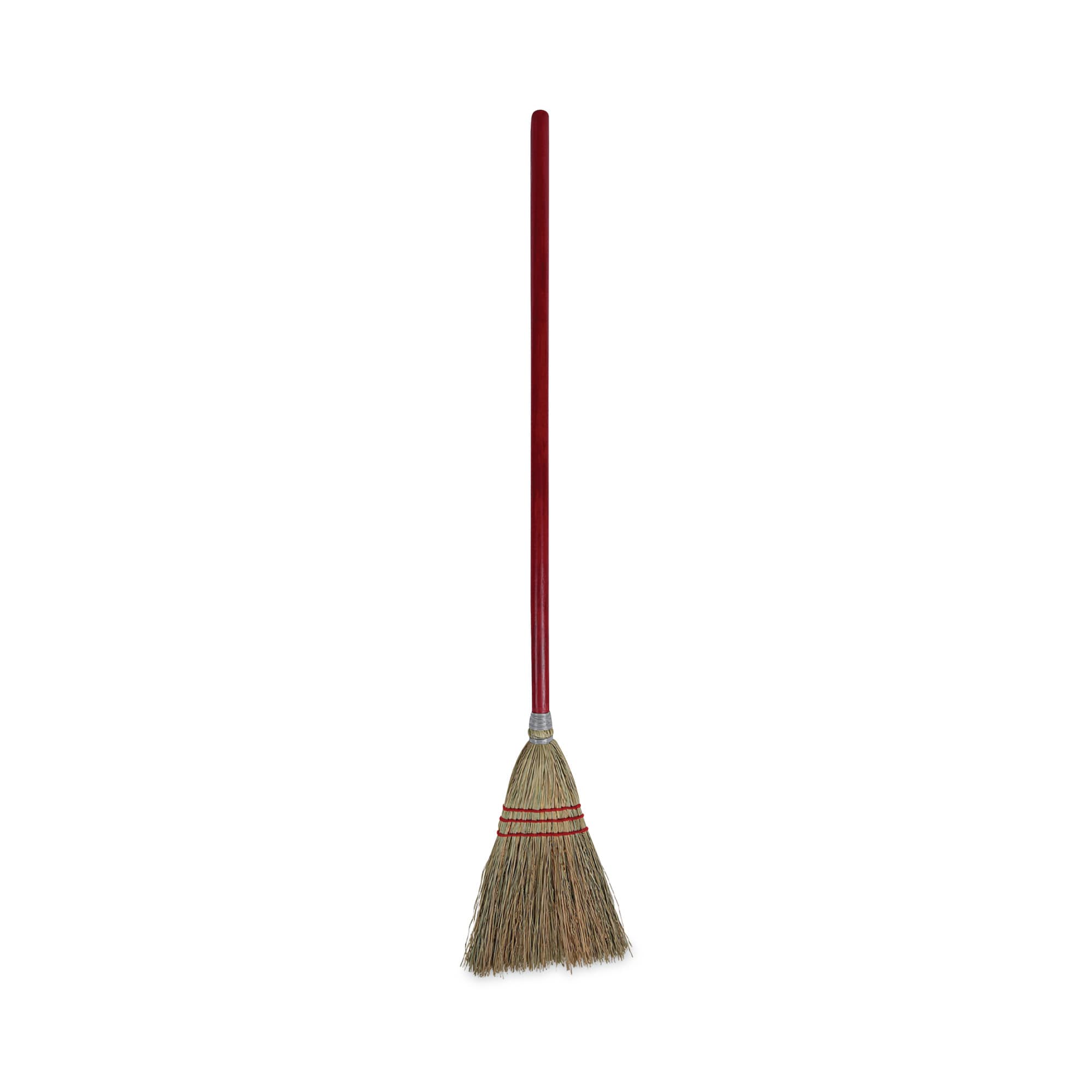 53 in. Wood Handle Plastic Bristles Angle Broom in Yellow (12/Carton)