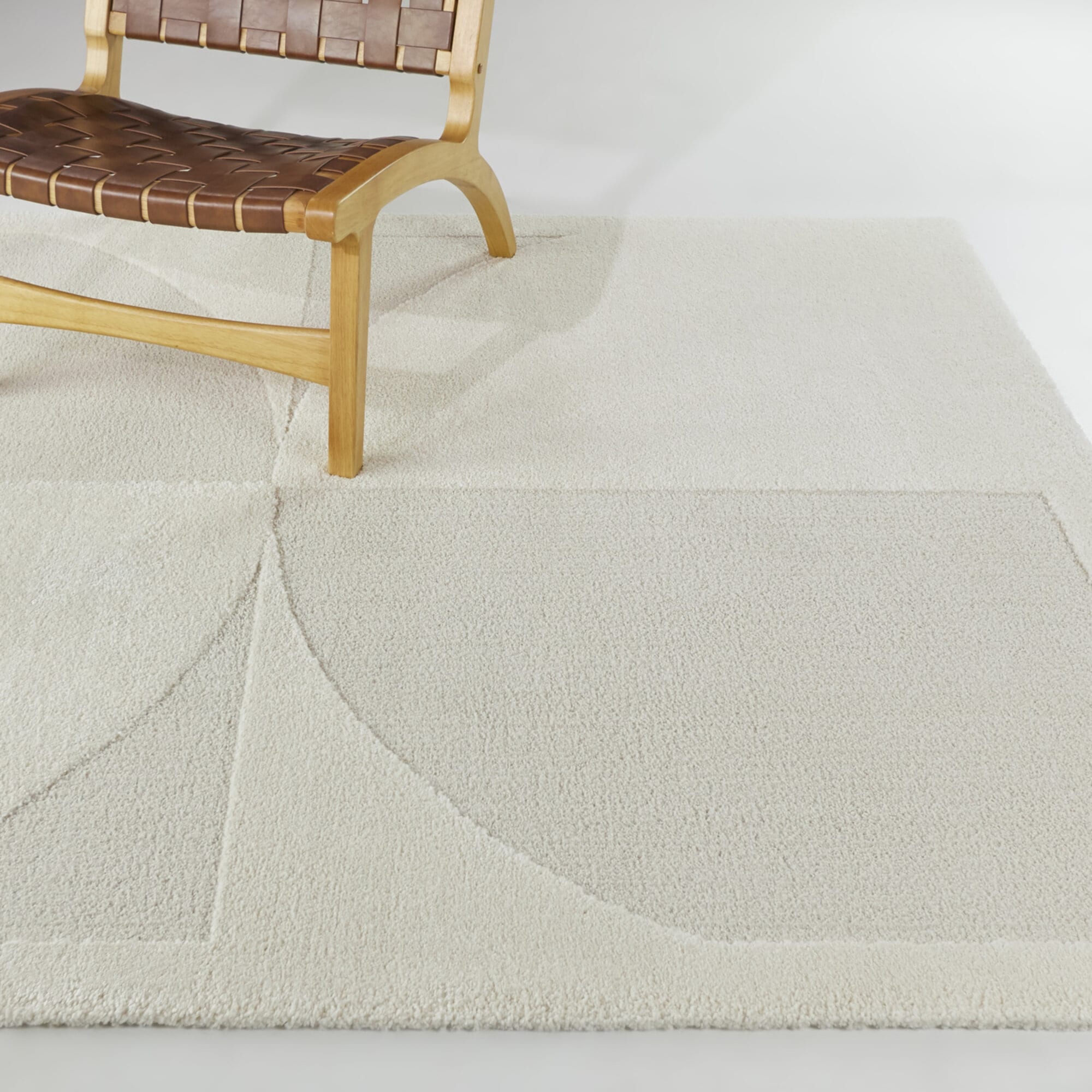 Balta 3101472 5 x 6 (ft) Polyester/Polypropylene Cream Rectangular Indoor Geometric Mid-Century Modern Area rug