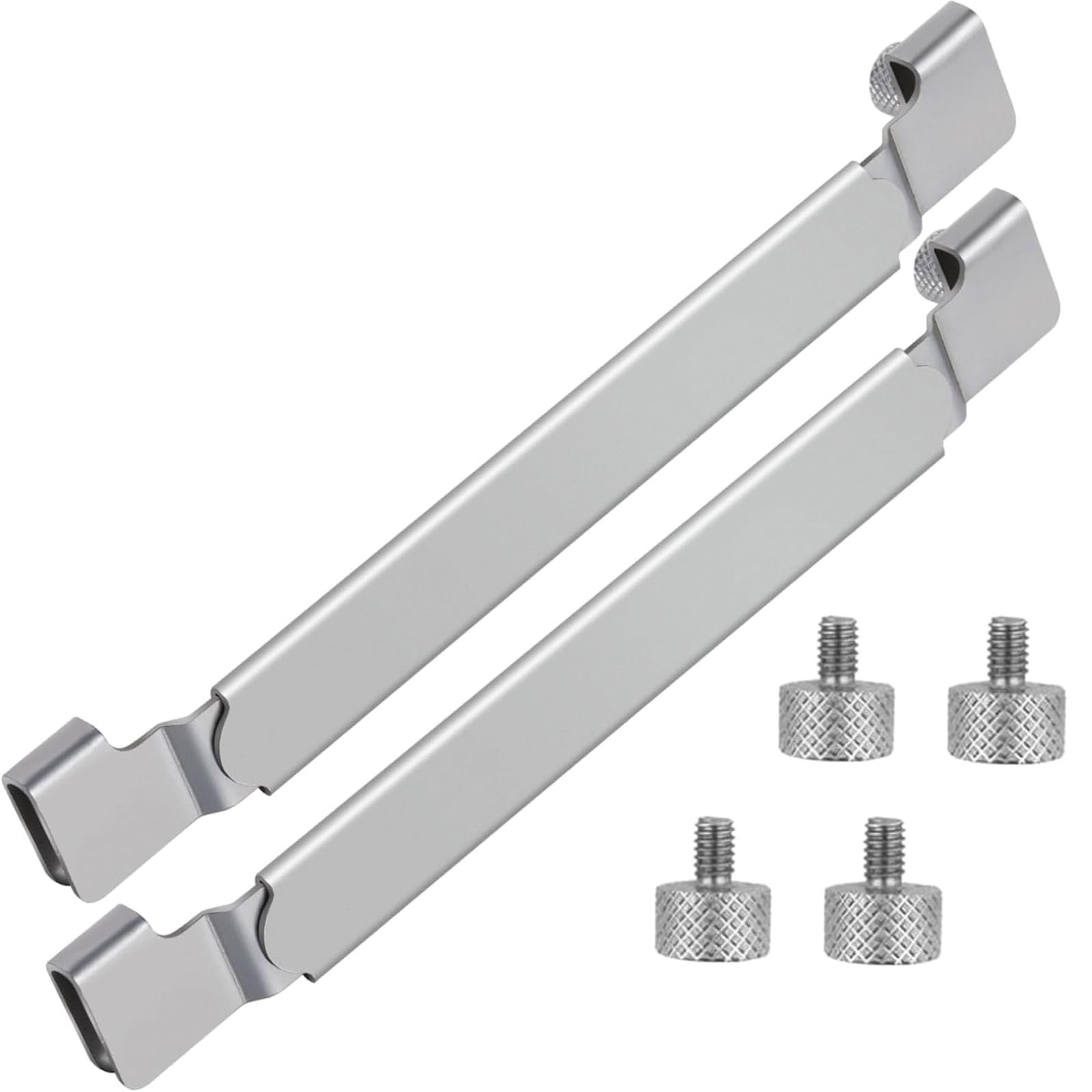 JVFCXXV -  2 pack adjustable stainless steel griddle spatula holder rack fits grills from 6 5 to ...
