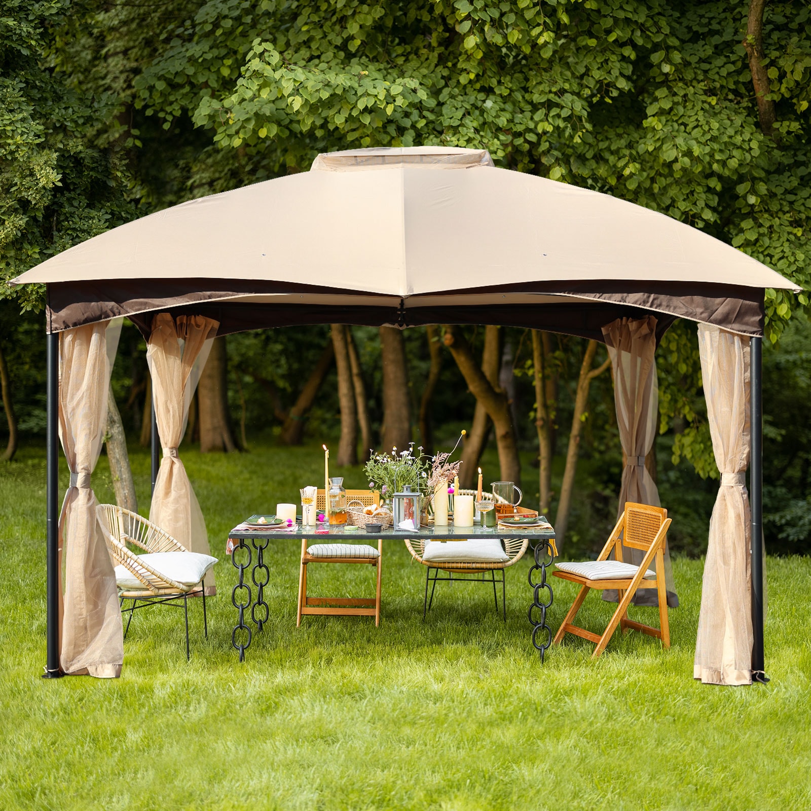 Aoodor A034-PBKKI Wood-Resin-Gazebos - View #6