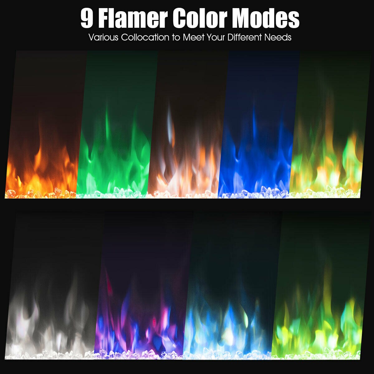 Costway GYM03651 Electric-Fireplaces - View #5