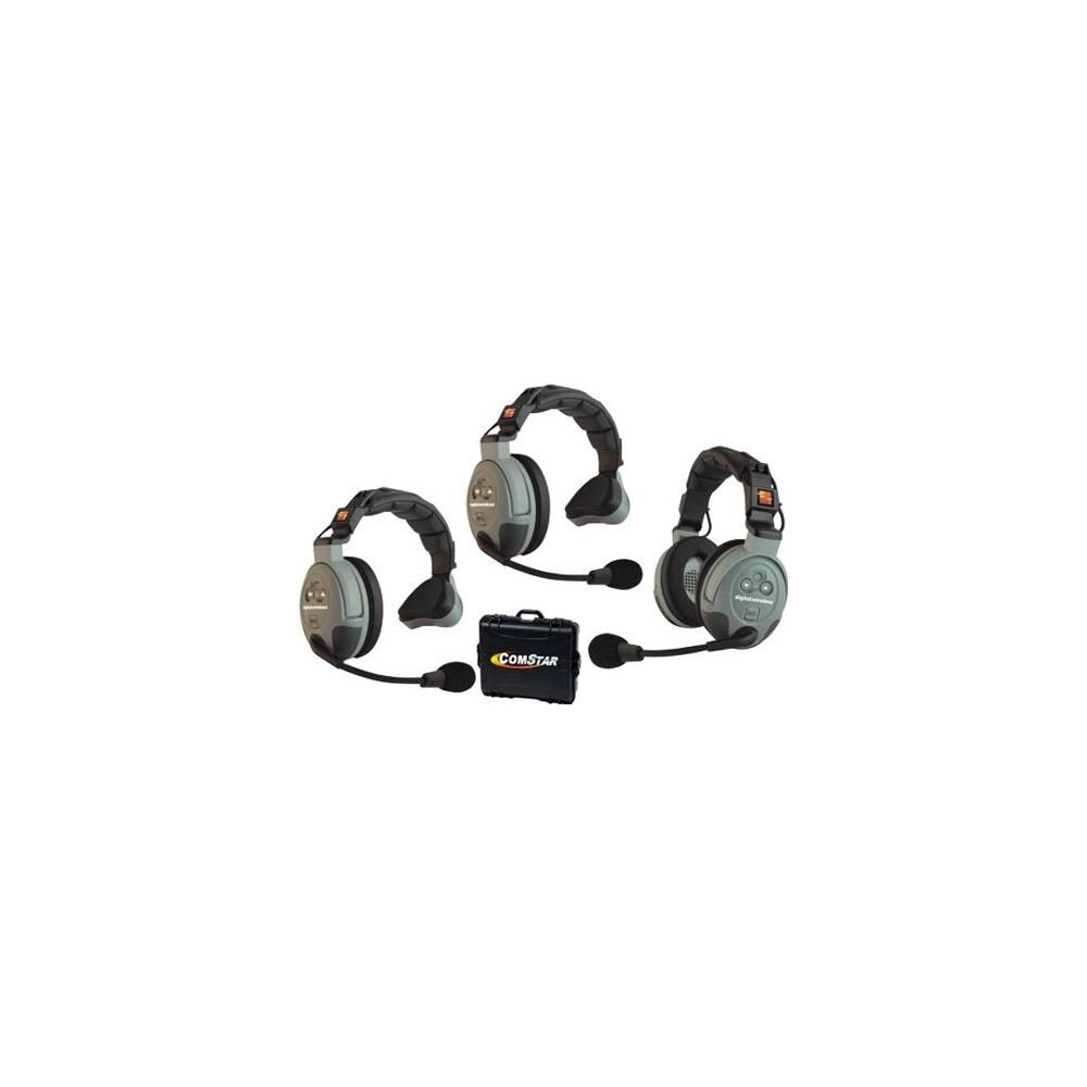  TCNCD340541 Eartec EAR-COMSTAR-XT3D Complete 3 Person Headset System with Double Headsets