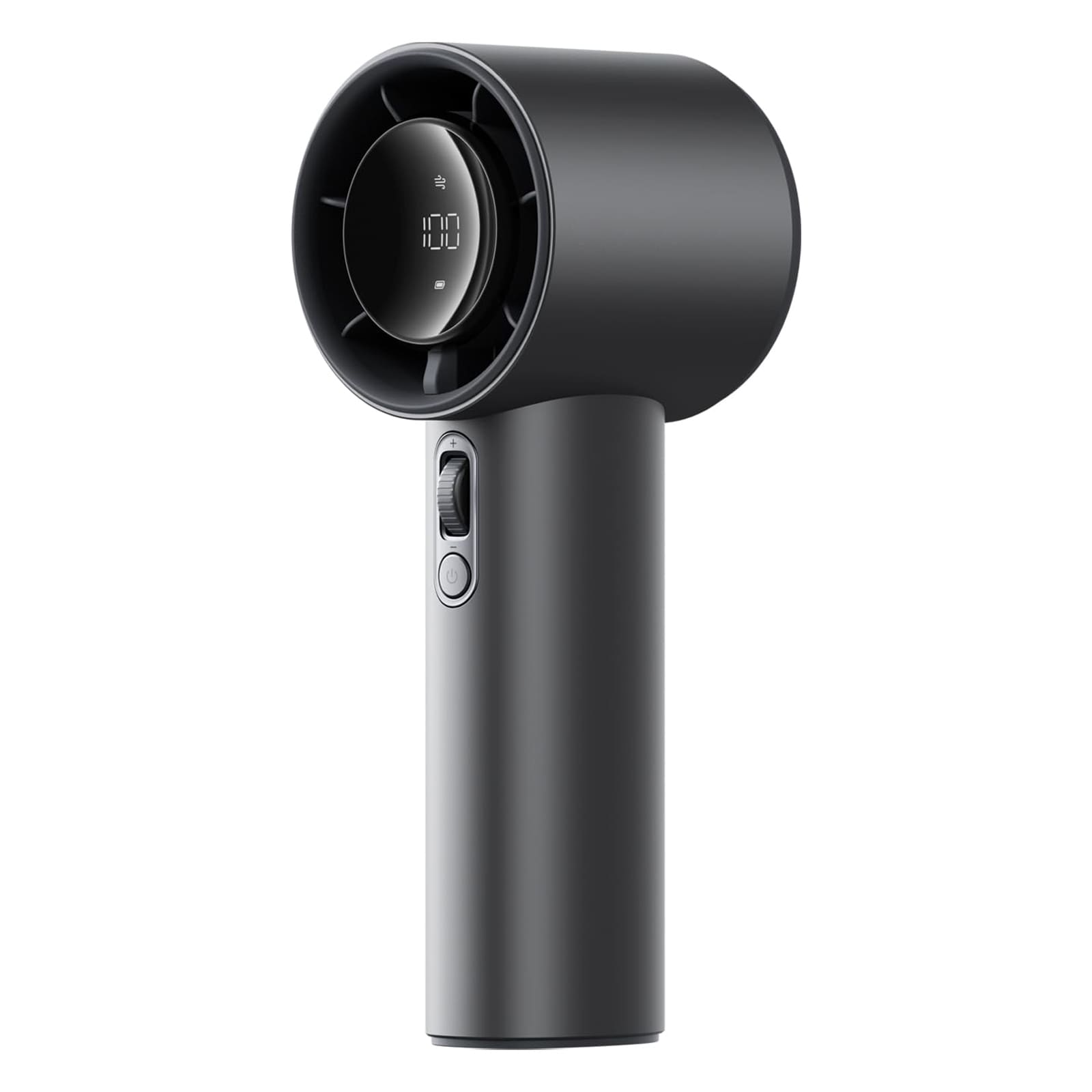 Misopily  Portable Handheld Fan 1 Piece 9700 RPM High Speed 100 Adjustable Wind Levels LED Display Aluminum Alloy Shell Fast USB Charging