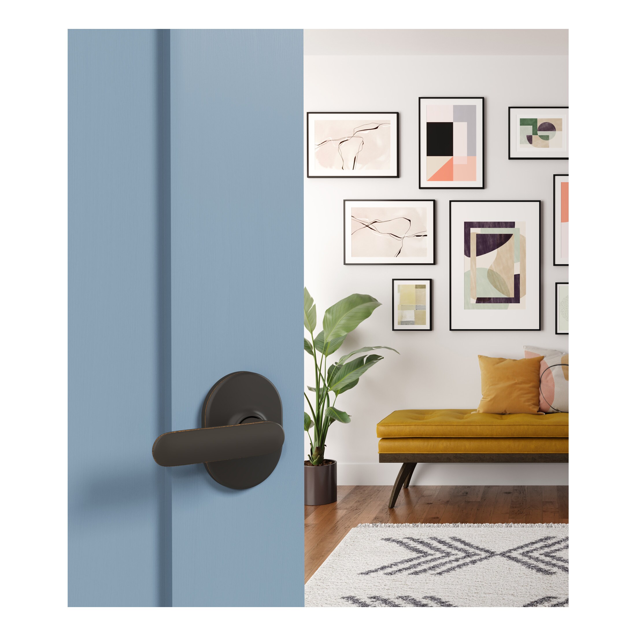 Schlage F10 DAV 716 RMN Door-Handles - View #2