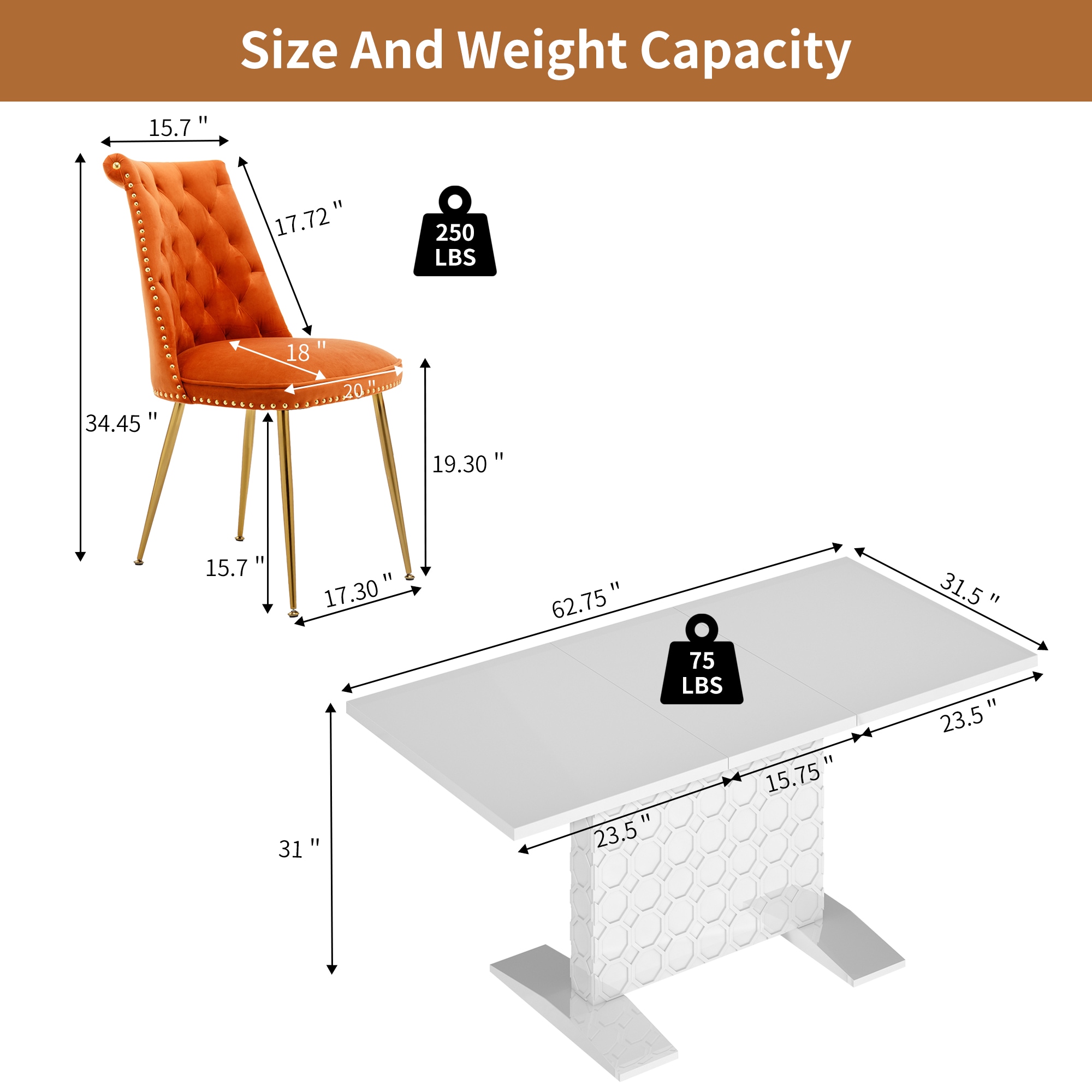 Clihome CL-ST1WH703OG Dining-Sets - View #7