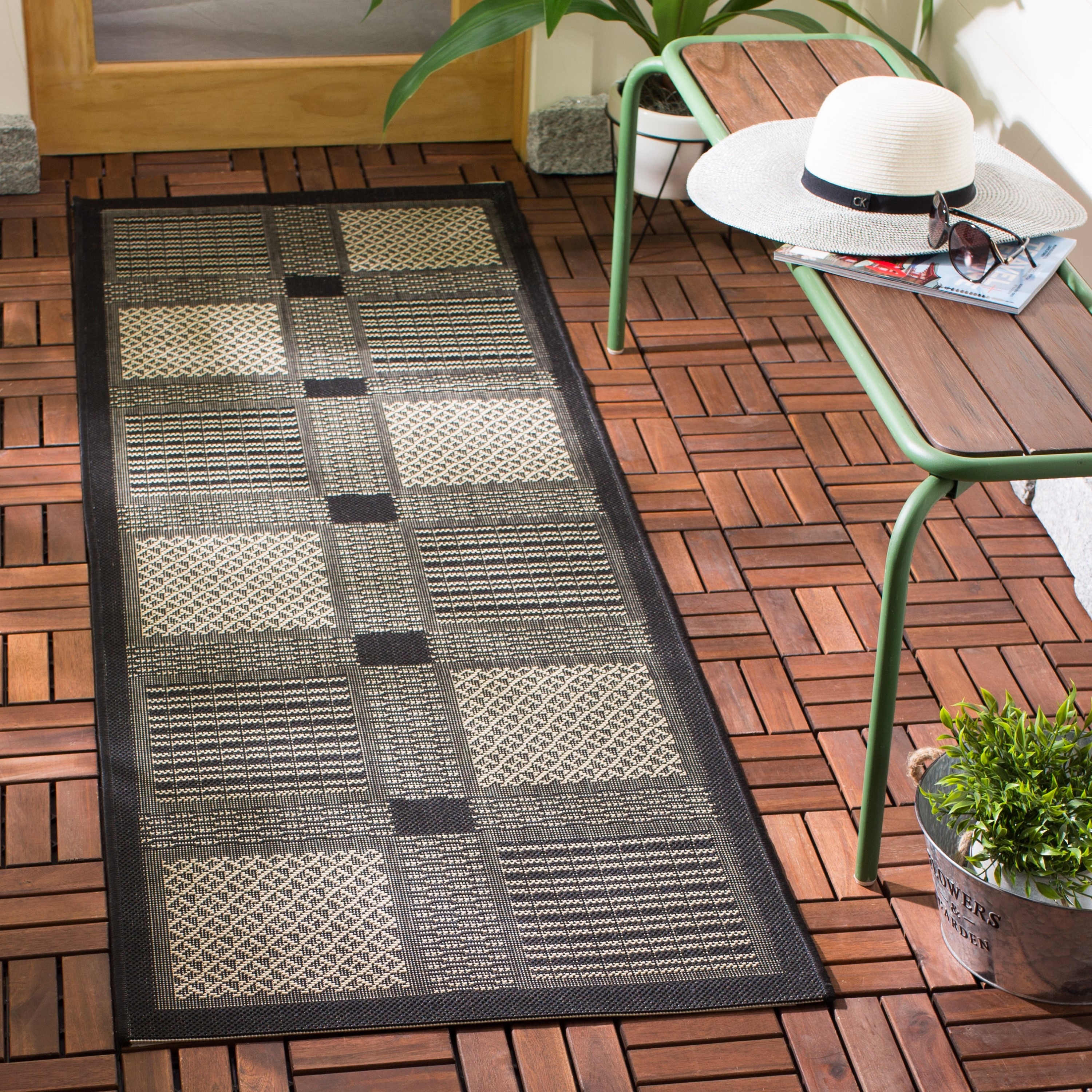 Checkmate Vinyl Rug