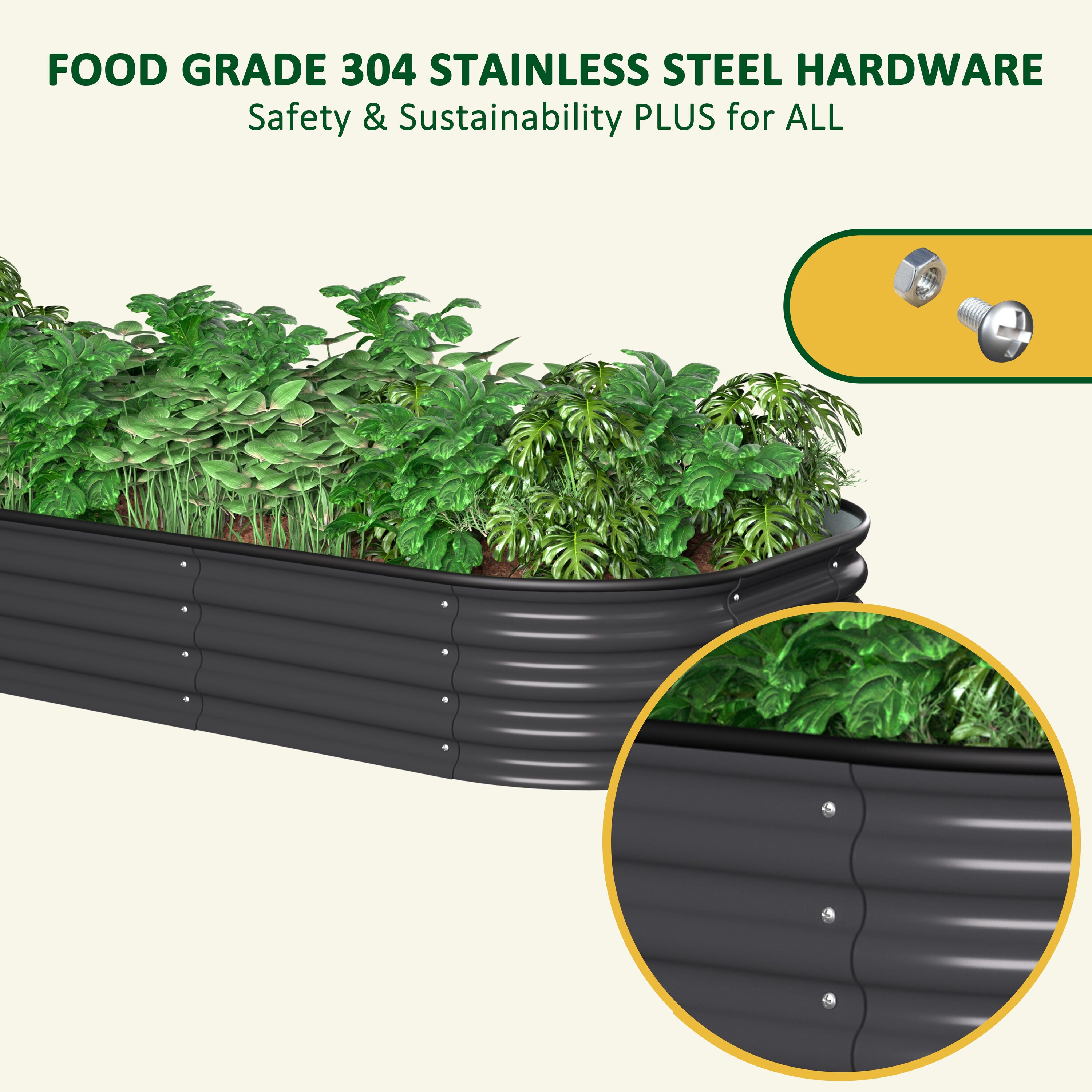 VEIKOUS PG0102-36-GY Raised-Garden-Beds - View #7