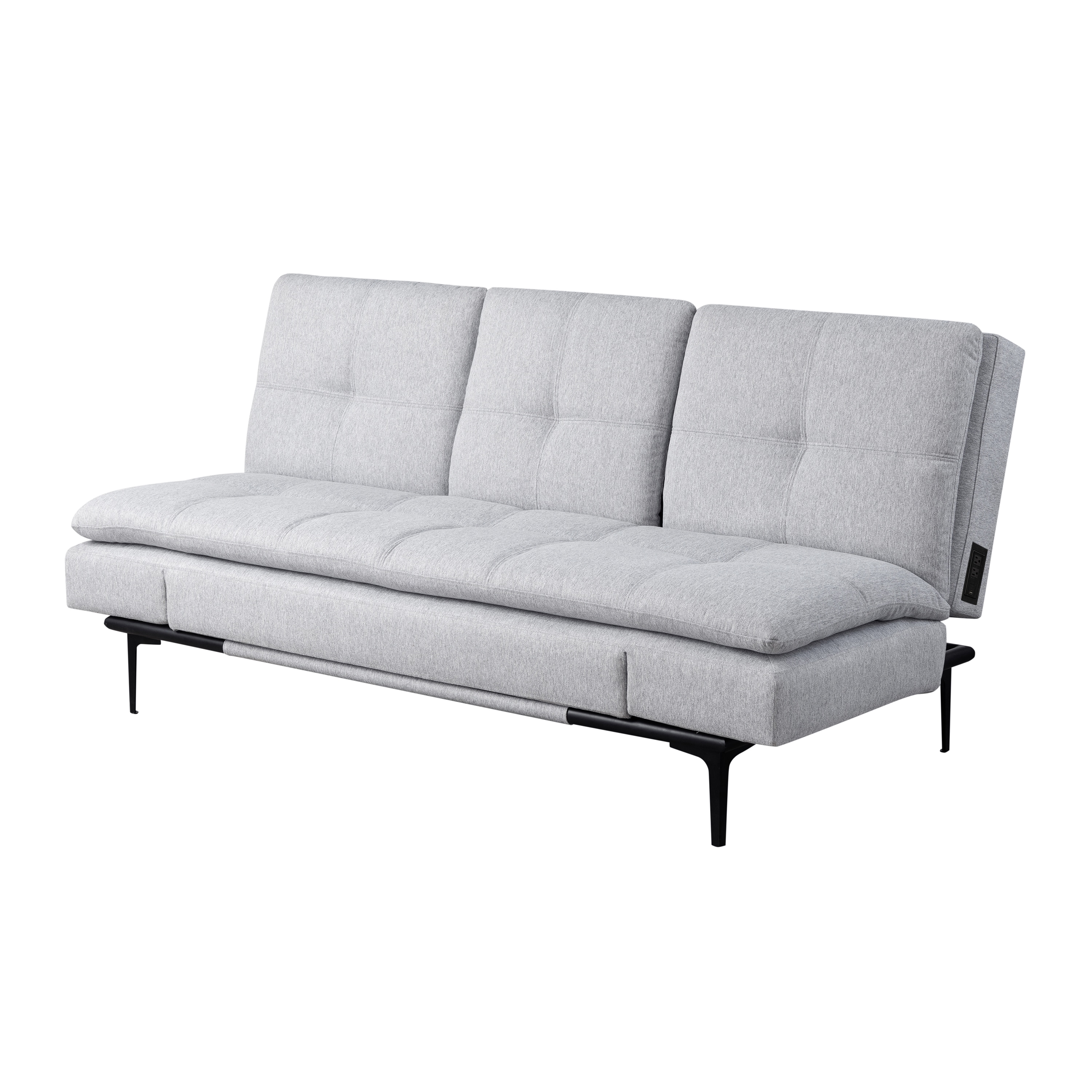 Serta Light Grey Contemporary/Modern Polyester Full Futon #123A007LTG