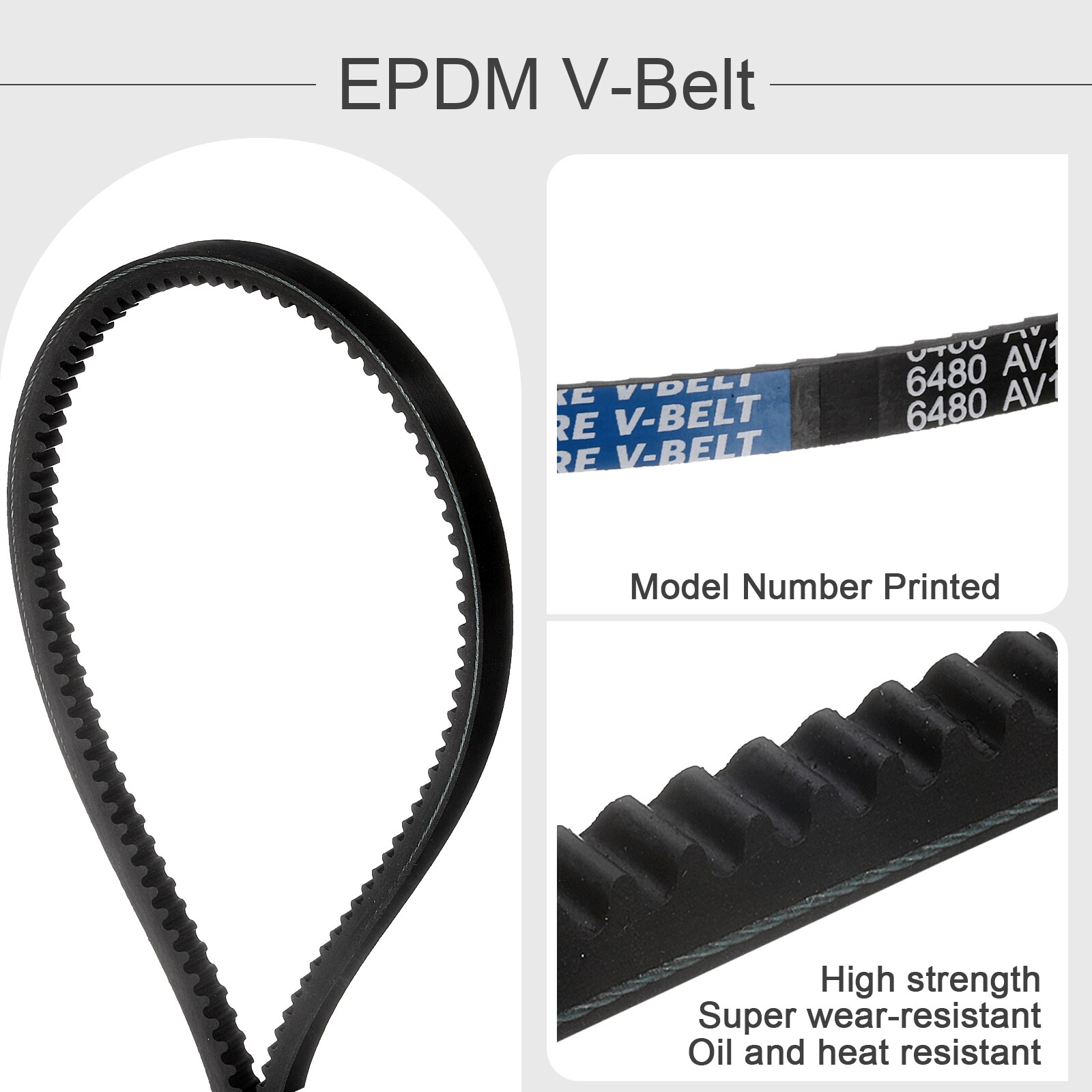 Unique Bargains 3pcs AX47 EPDM V-Belt Raw Edge Cogged Industrial Rubber ...