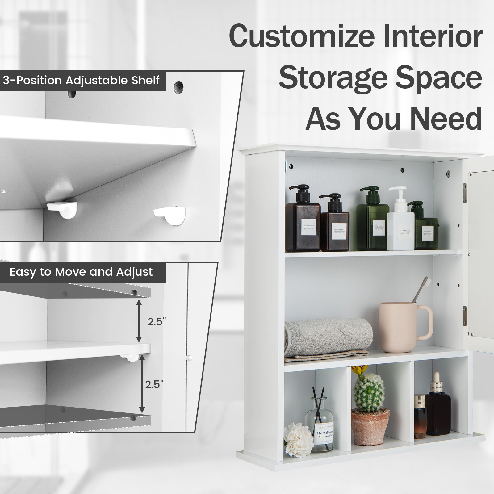 Forclover HYFE-10131WH Bathroom-Medicine-Cabinets - View #3