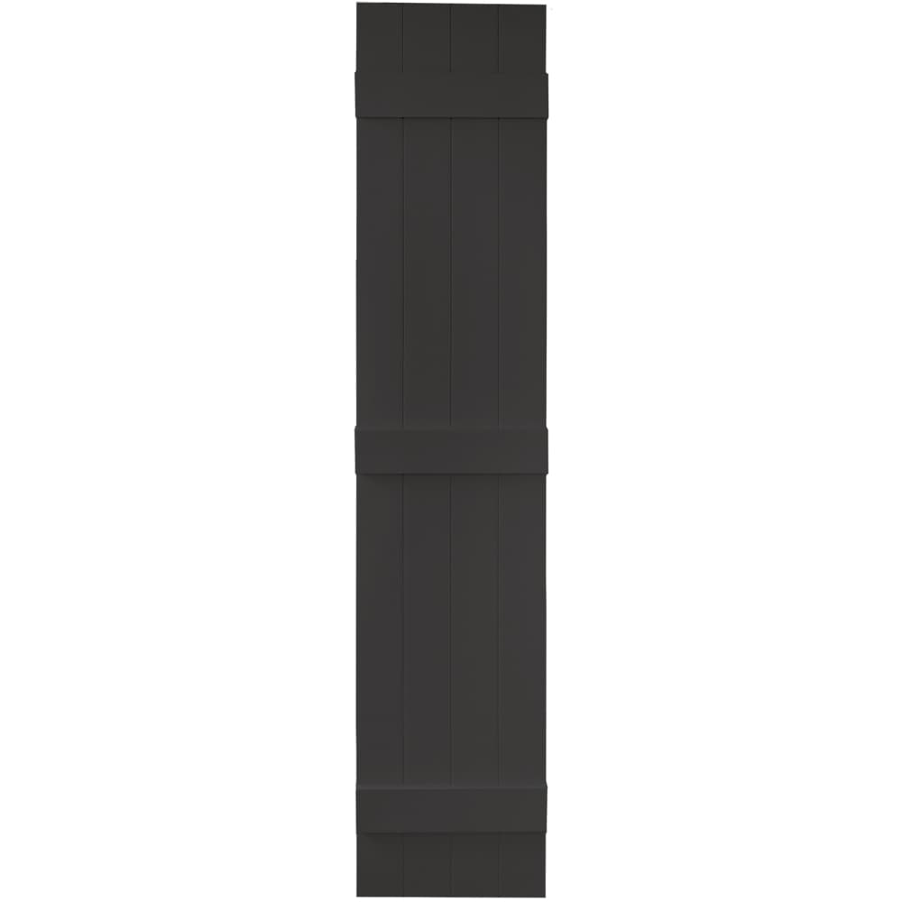 Vantage V6831471002 13.875-in W x 70.5-in H Black Board and batten Exterior Shutters ( 1 -Pack )