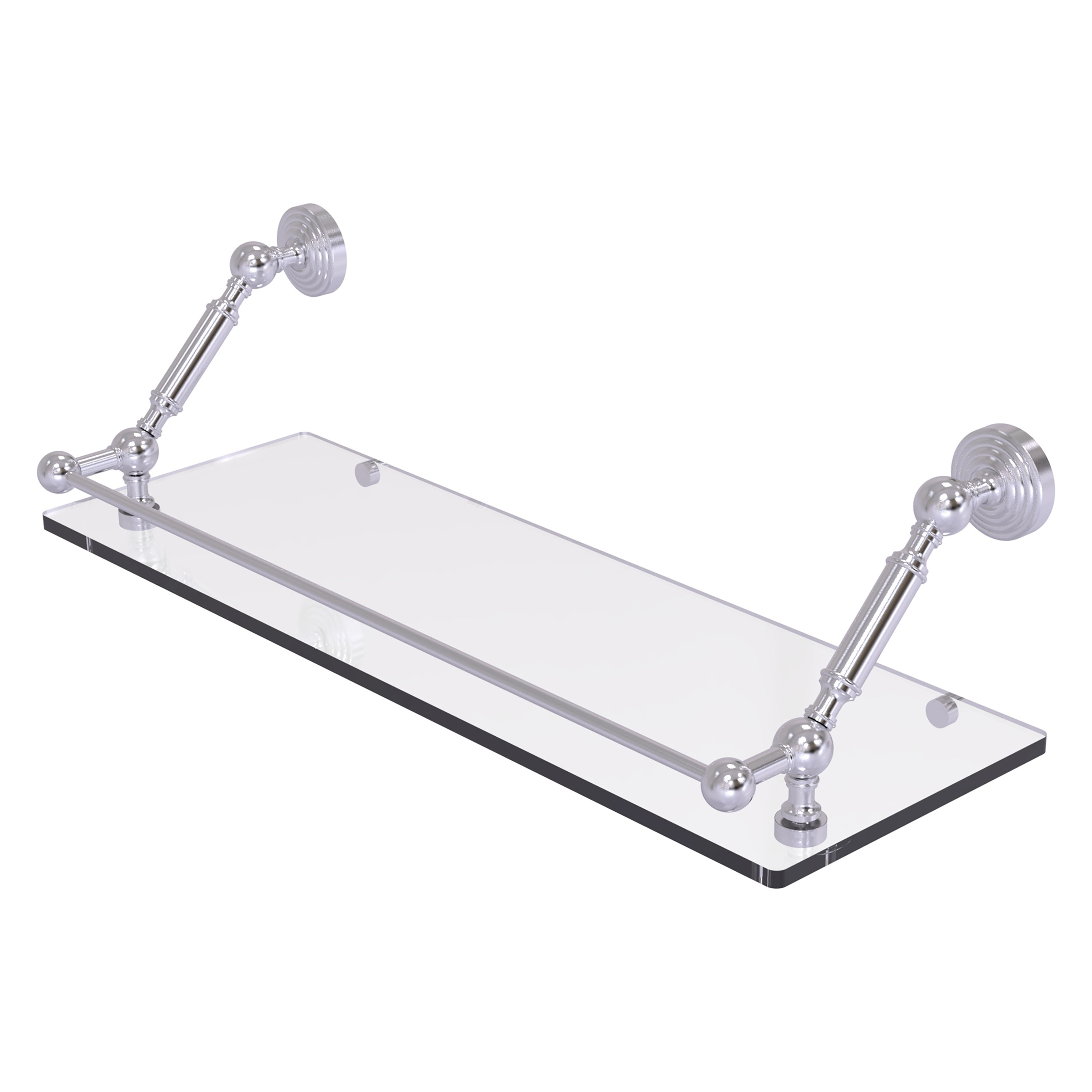 Allied Brass WP-1-24-GAL-SCH Waverly Place Satin Chrome Wall mount Bathroom Shelf ( 24-in x 7.3-in x 8-in )