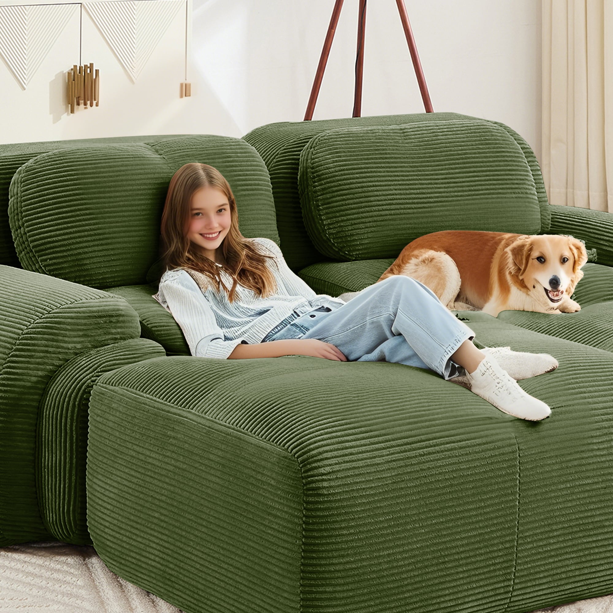 Homy Casa SMZO-QEY-GR Sofas-Loveseats - View #7