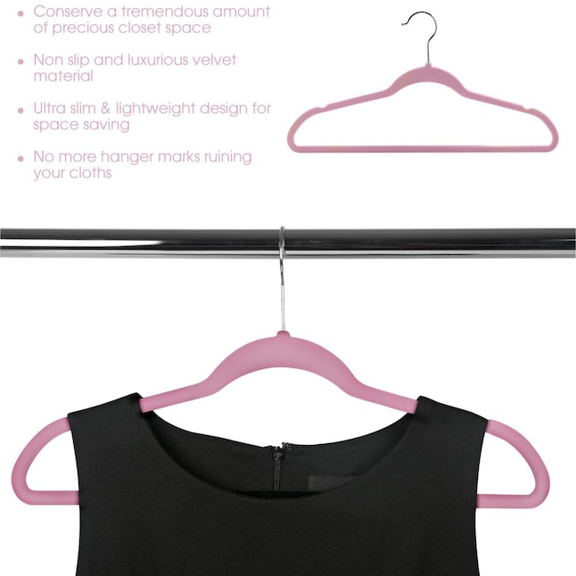Elama Velvet Hangers 100-Pack Velvet Non-slip Grip Clothing Hanger