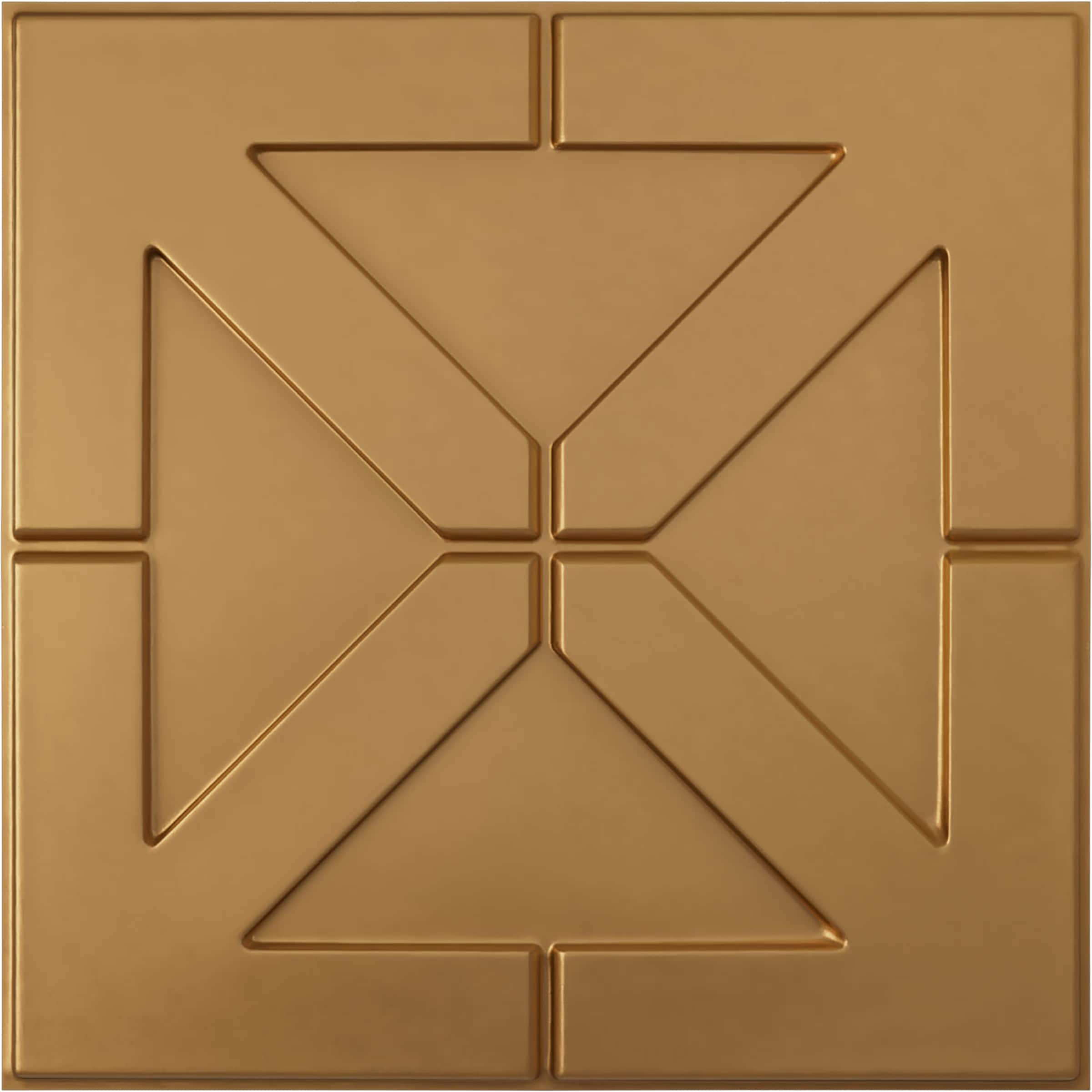 Ekena Millwork WP20X20XABGL-CASE-12 19-5/8-in x 19-5/8-in Embossed Paintable/Stainable Gold PVC Wall Panel ( 12 -Pack, Covers