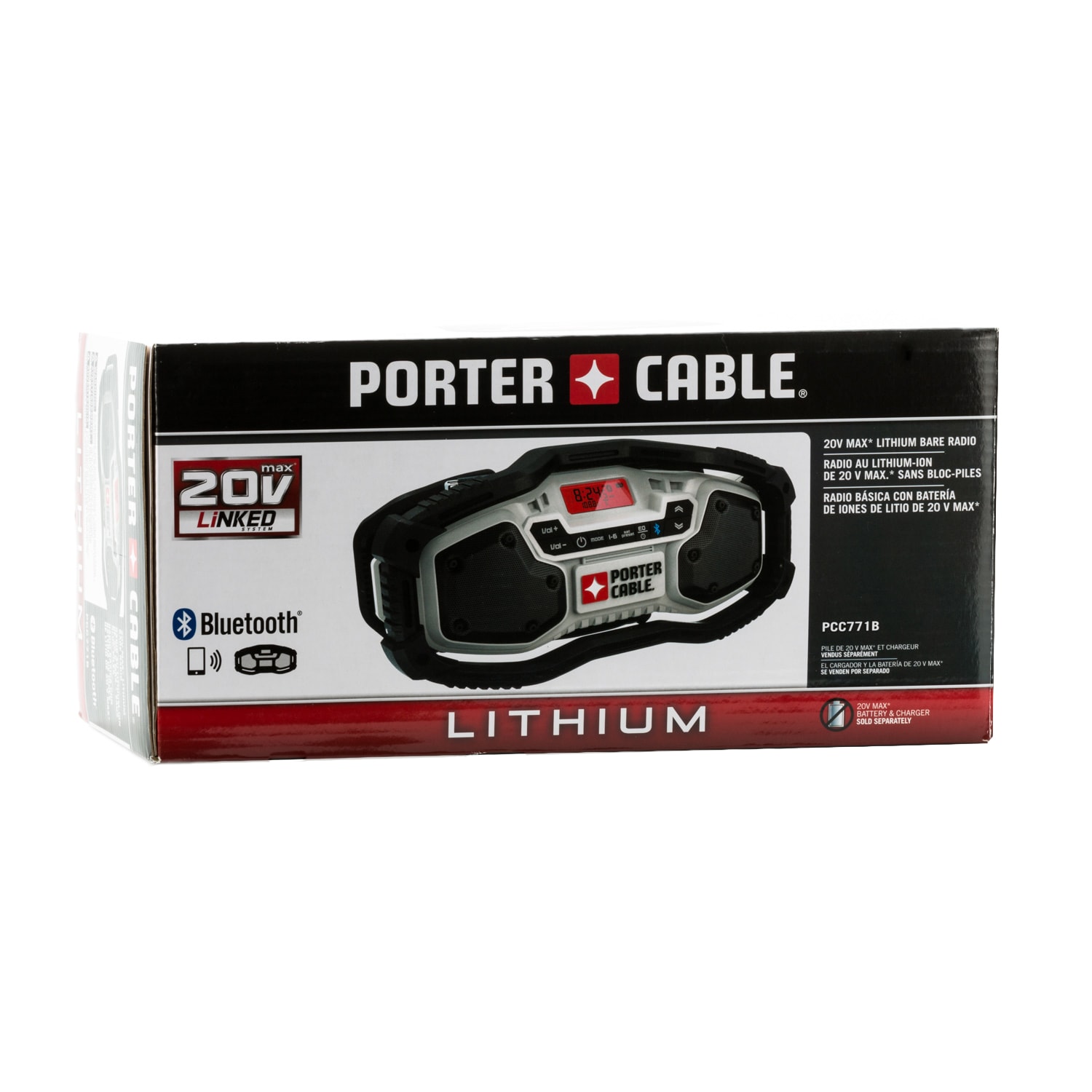 PORTER CABLE 20-Volt Max Lithium-Ion Jobsite Radio (Bare Tool