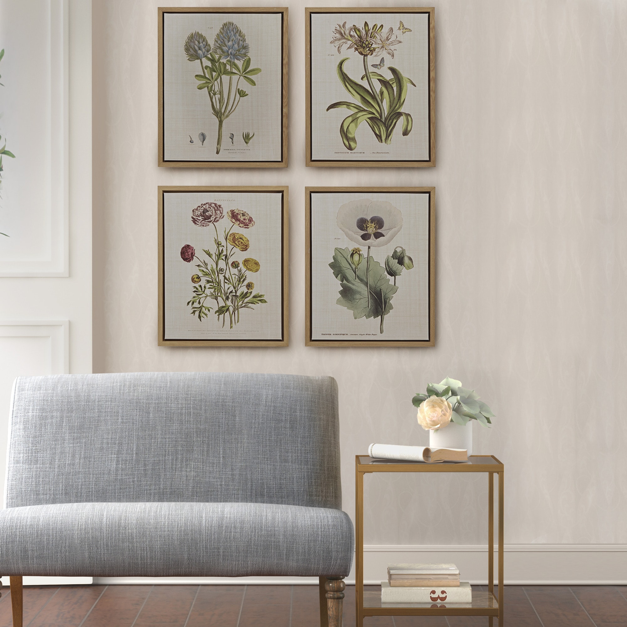 Madison Park MT95C-0006 Green Wood Framed 21.84-in H x 17.84-in W Botanical Print