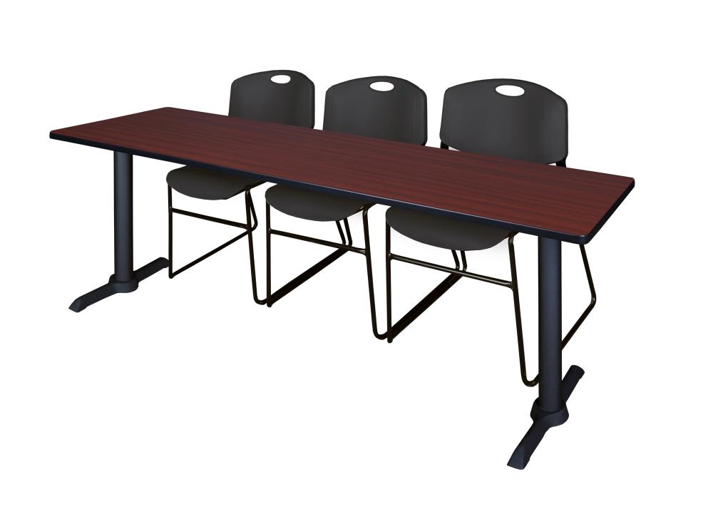 Regency MTRCT8424MH44BK Training Brown 4-Person Training Table (84-in W x 29-in H)