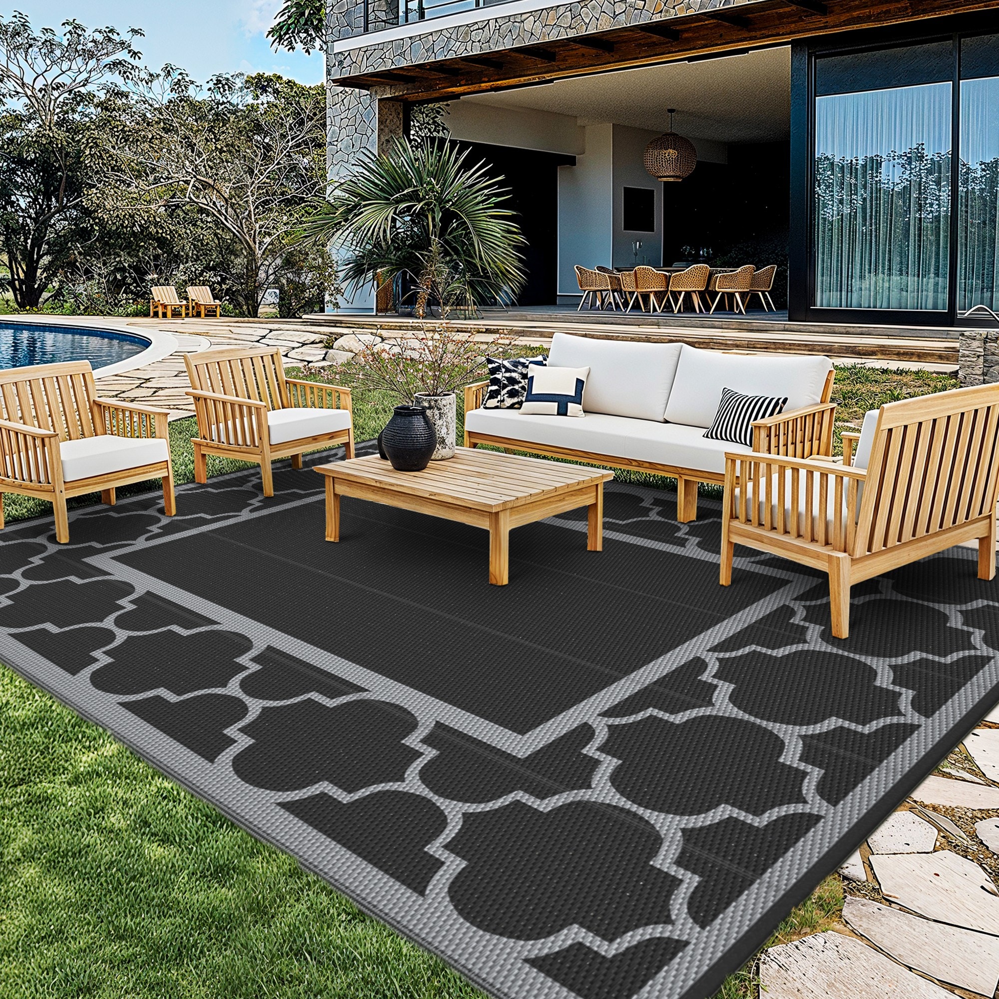 BAVNI PD05-BLACKGREY-9X12 rugs - View #2