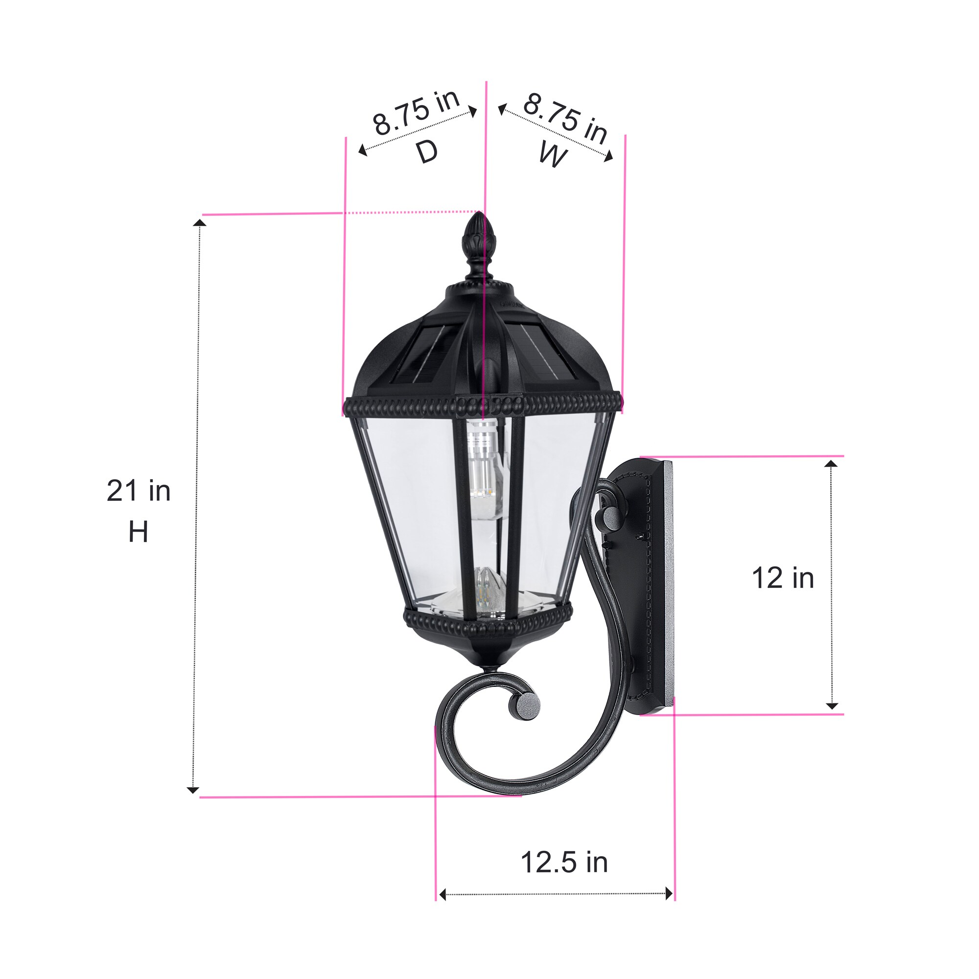 Gama Sonic GS-98B-W BLK Outdoor-Wall-Lighting - View #11