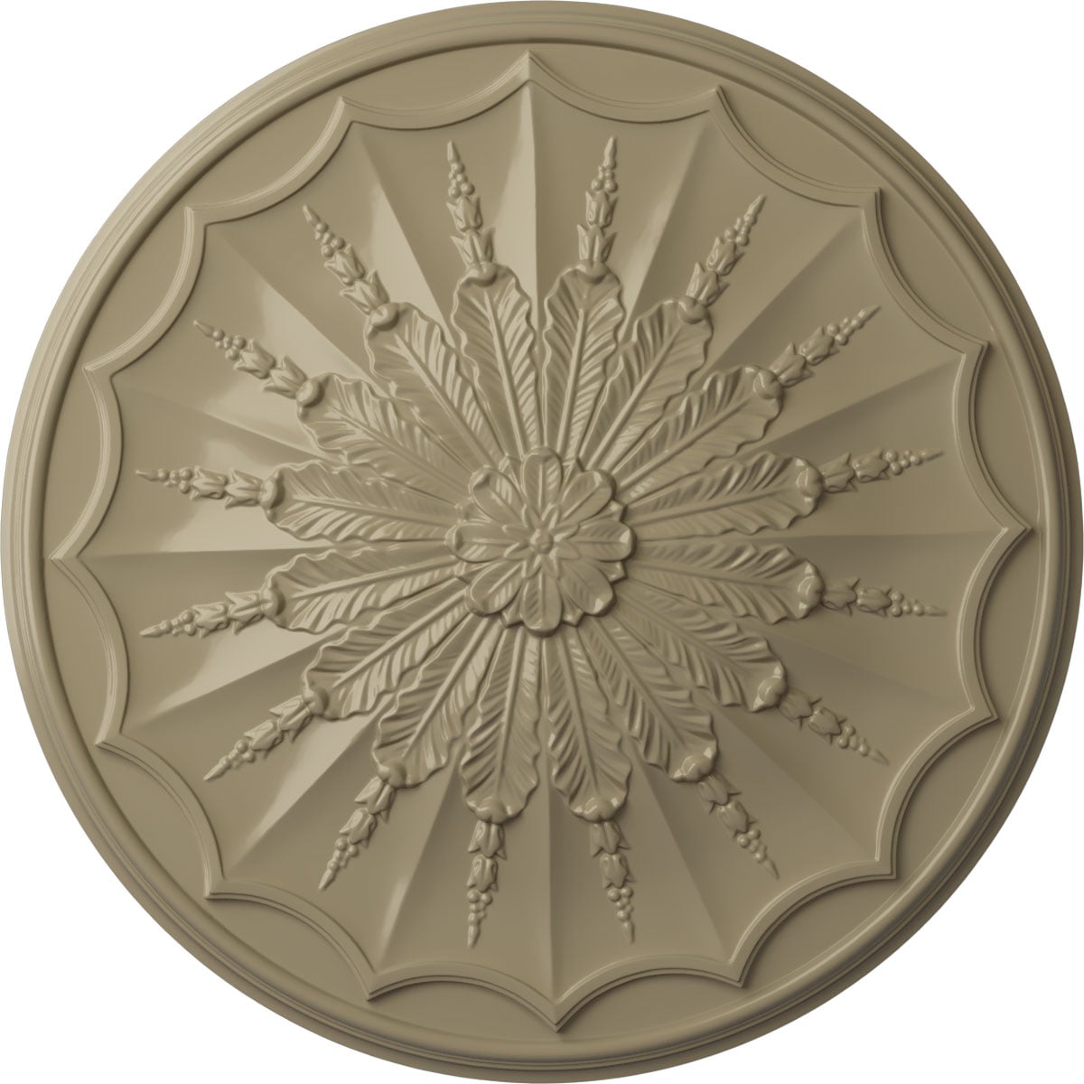 Ekena Millwork CM27ARGDF Artis 27.125-in W x 27.125-in L Painted Gobi Desert Polyurethane Whole Ceiling Medallion