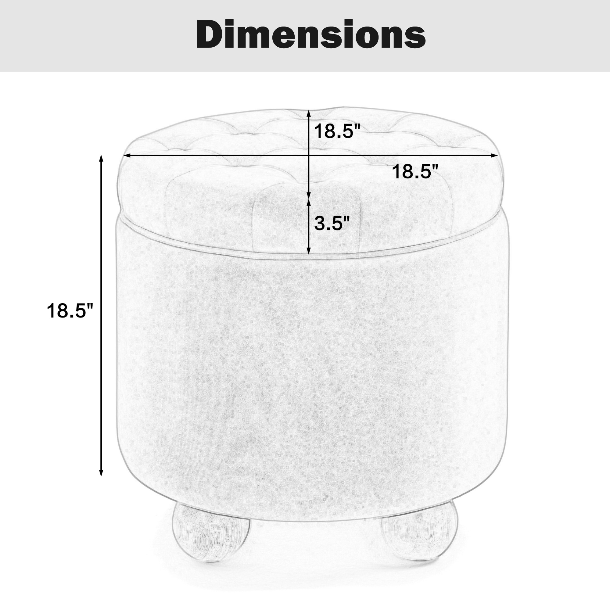 Hrinhom HC-D4117-DARK YELLOW Indoor-Ottomans - View #9