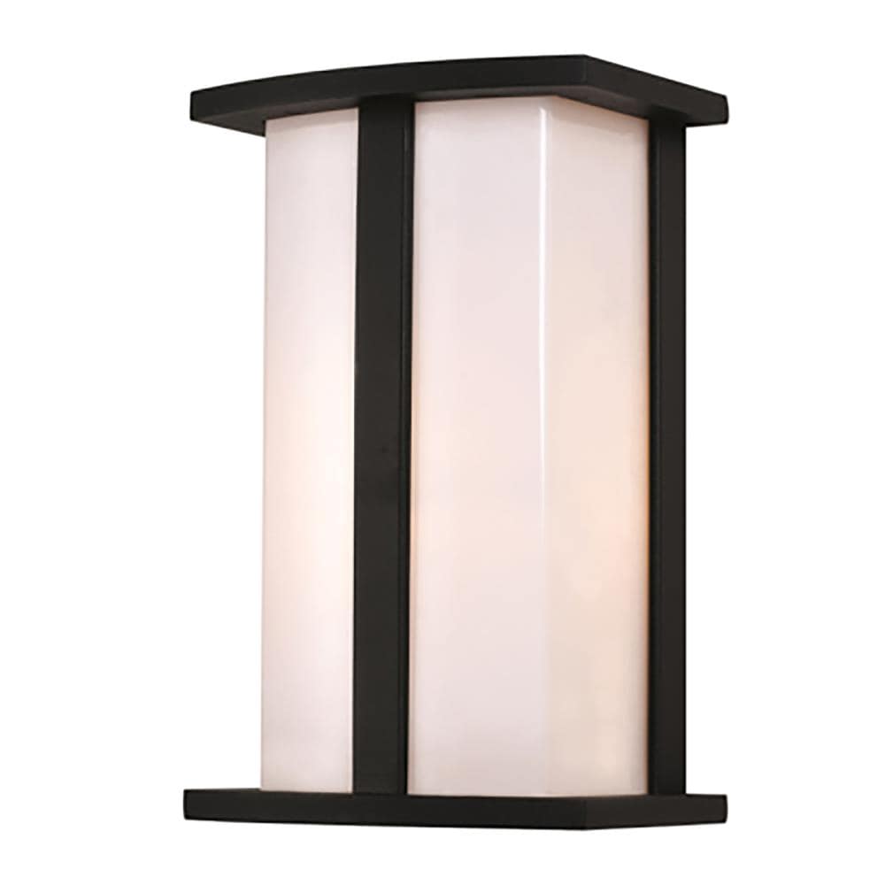 Lucid Lighting 40290 BK 1 -Light 10-in H Black Hardwired Outdoor Wall Light