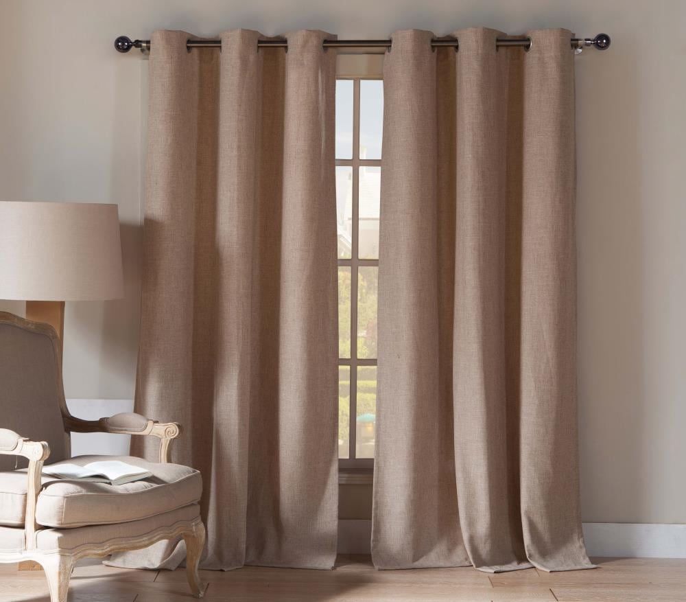 Duck River Textile KEIGHLEY 10092D=8 112-Inches Wheat Blackout Standard lined Grommet Curtain panel pair