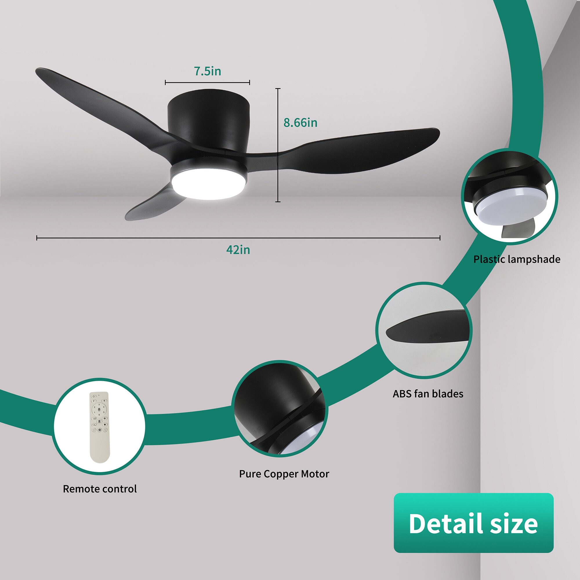 SINOFURN SYB570095BK Ceiling-Fans - View #7