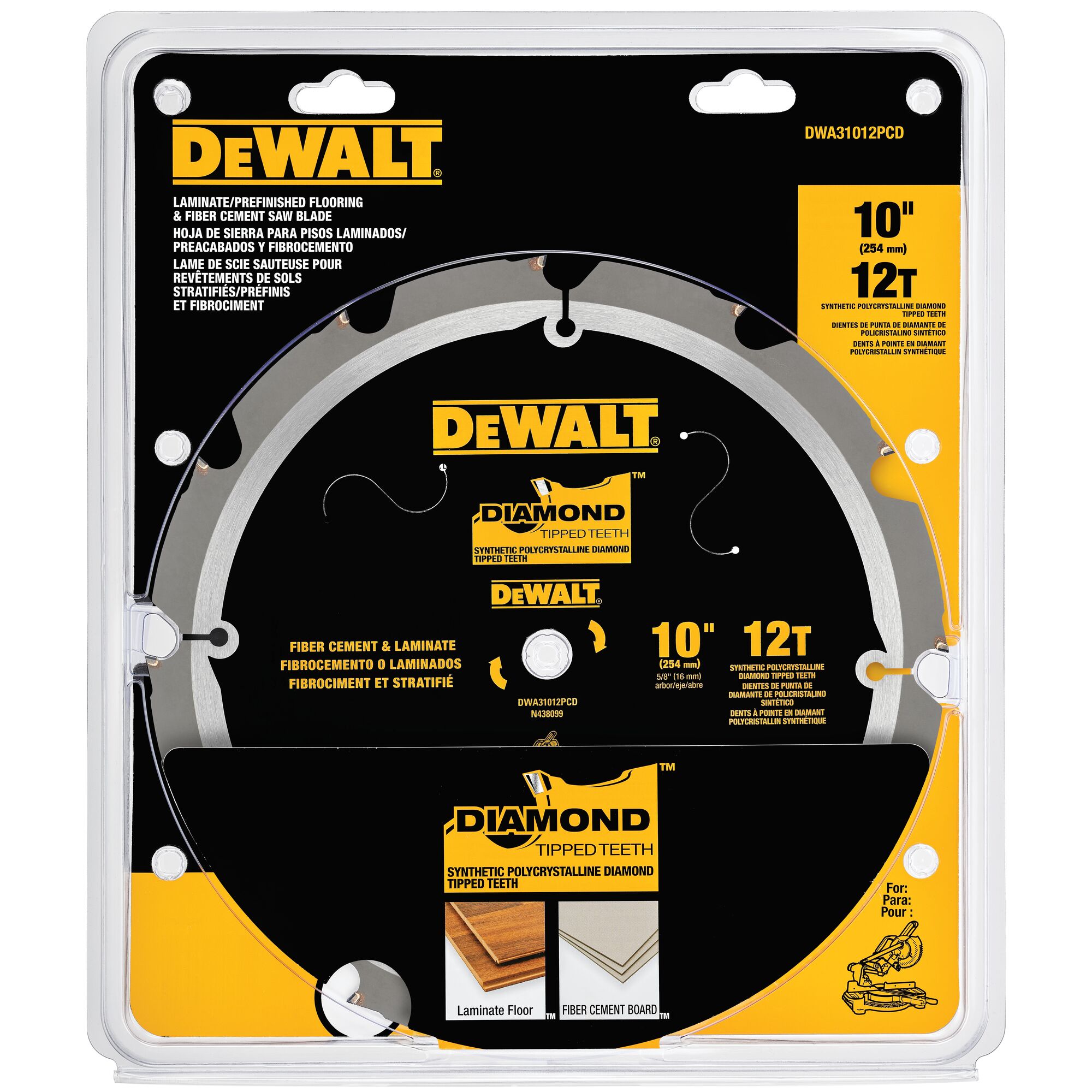 DEWALT 10-in 12-Tooth Diamond Miter Saw Blade in the Circular Saw Blades  department at