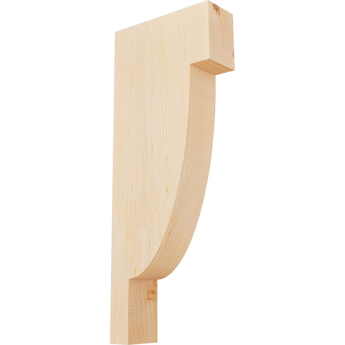 Ekena Millwork COR04X10X26ALP00SDF 3-1/2-in x 10-in x 26-in Alpine Unfinished Douglas fir Wood Paintable/Stainable Corbel