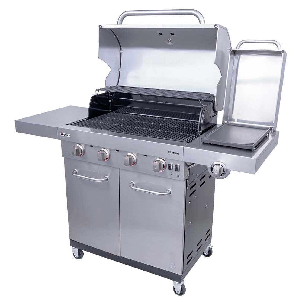 Char Broil Silver 4 Burner Liquid Propane Infrared Gas Grill with