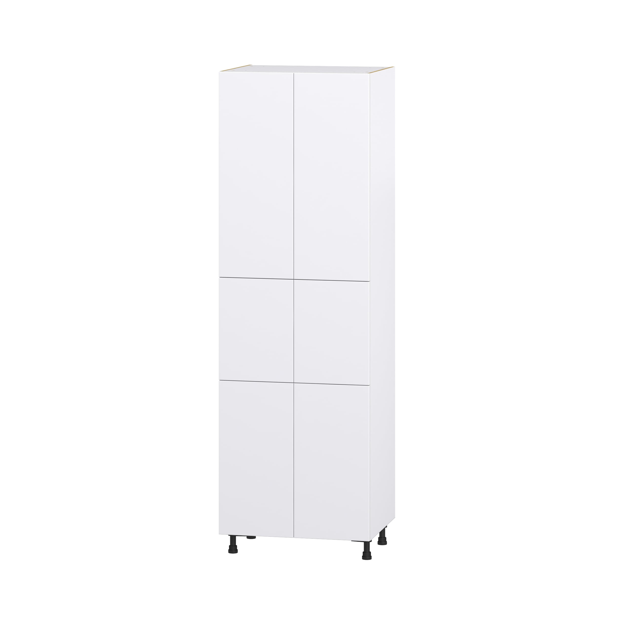 Hugo&Borg Lasalle 30-in W x 94.5-in H x 24-in D Bright White Slab 5-Drawers Pantry Fully Assembled Cabinet (Flat Panel Slab Style)