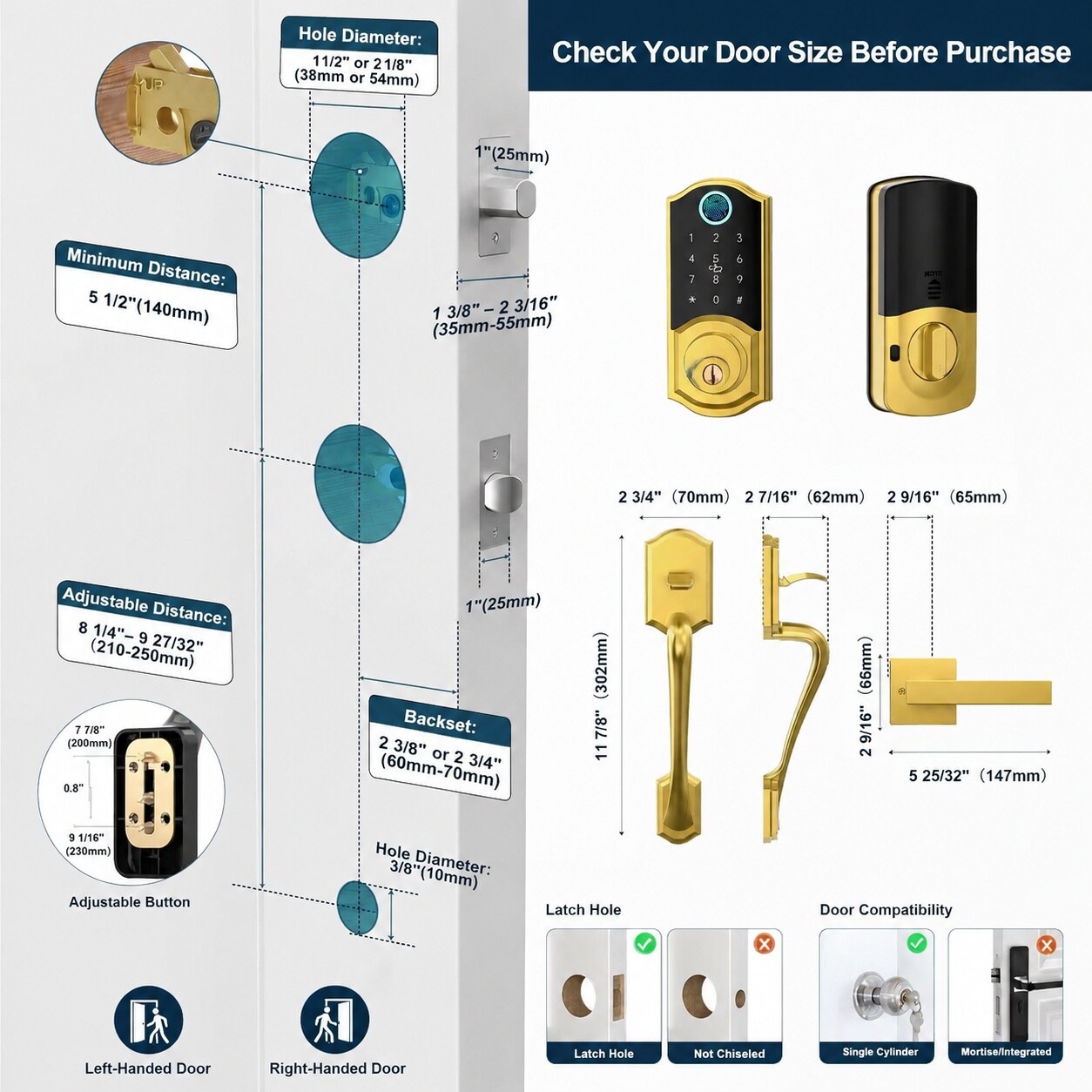 AOIZGMY LAZ0804Z228 Electronic-Door-Locks - View #7