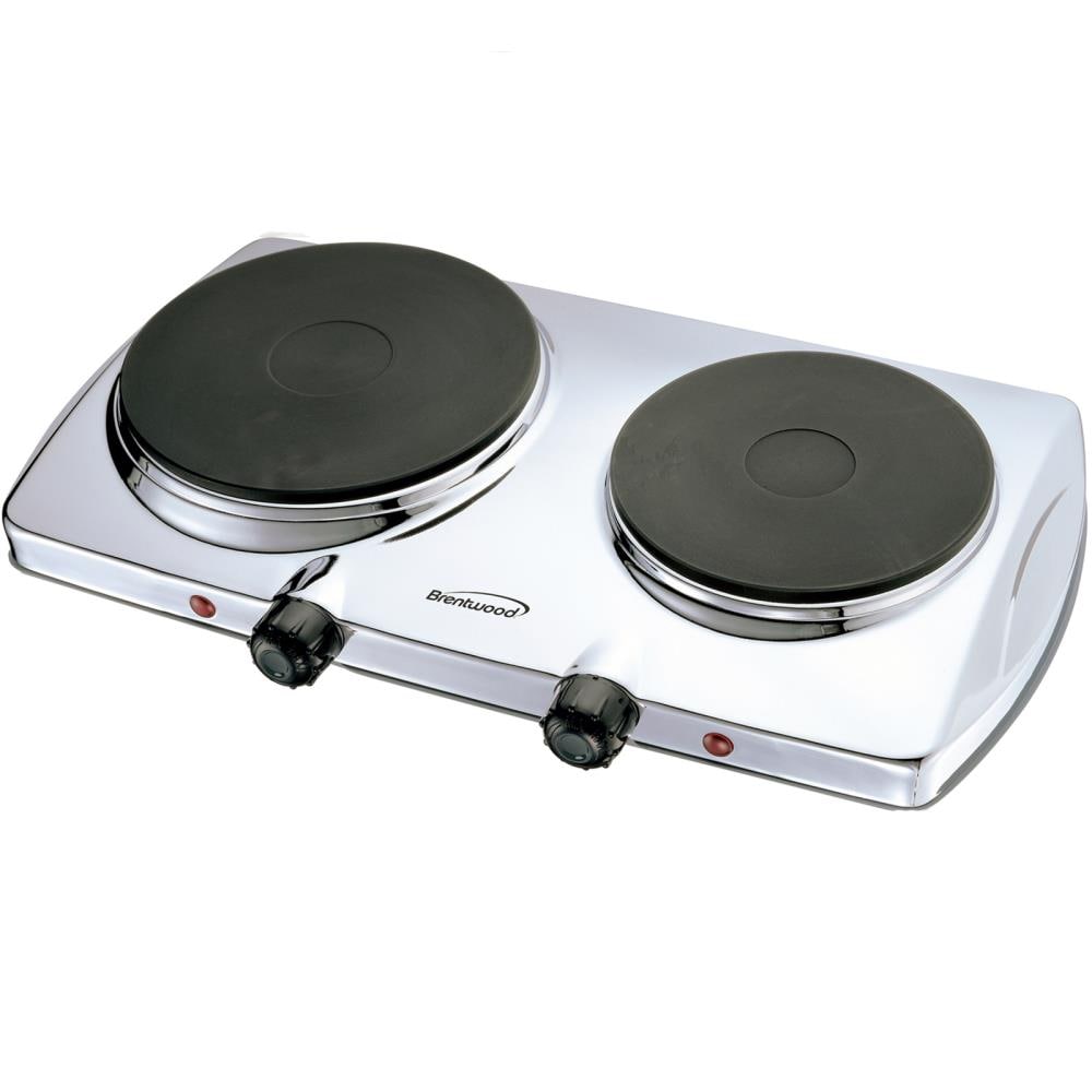 Portable 2000W Electric Double Burner 110V Hot Plate Heating Cooktop  Camping Dorm Stove Cooker with Plug 