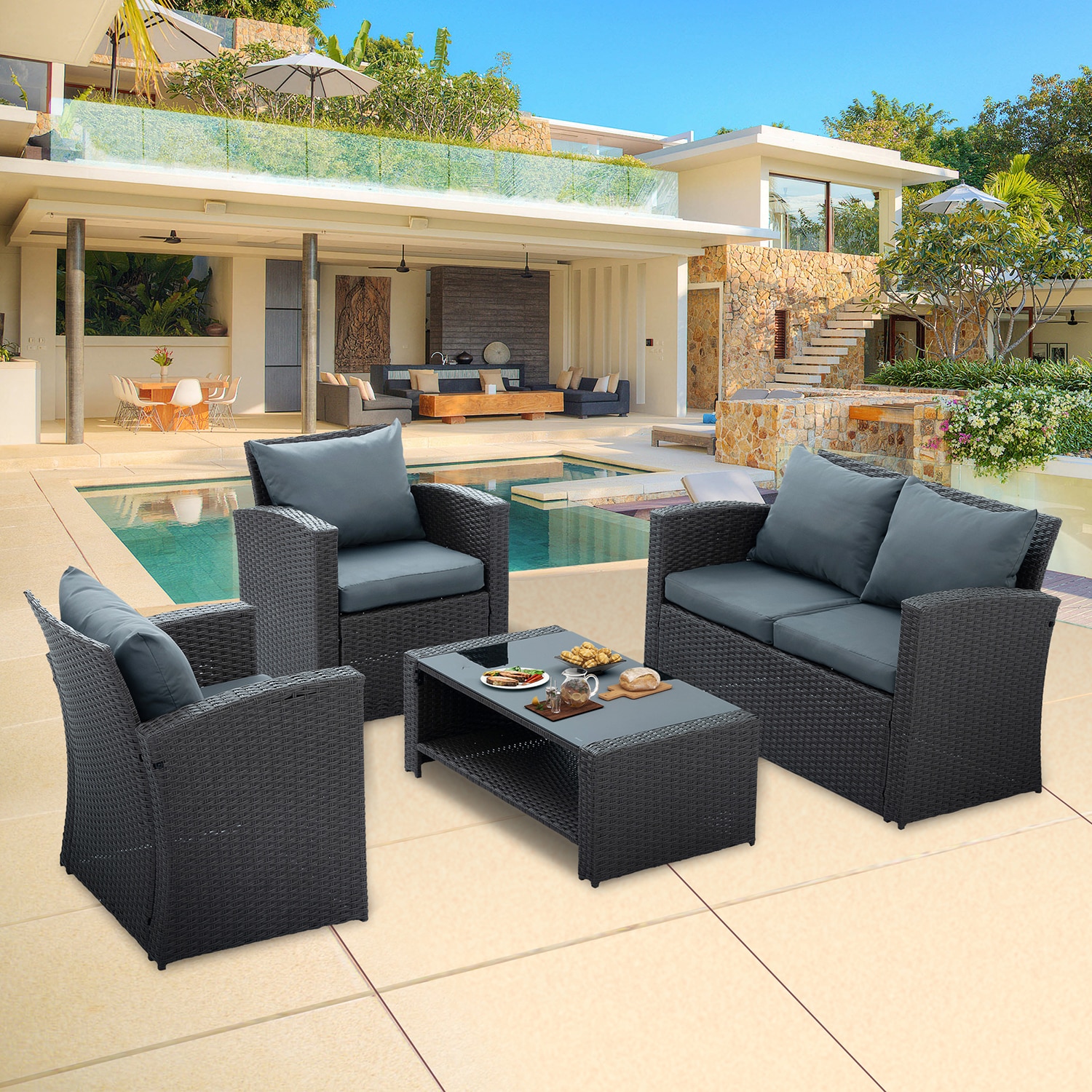 SINOFURN SYB790010GY Patio-Conversation-Sets - View #11