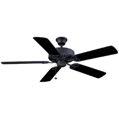 Harbor Breeze Classic 52-in Indoor Ceiling Fan 5 Reversible Blades Matte Black