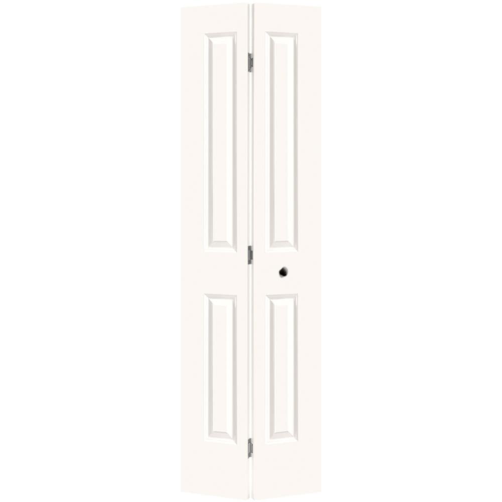 Masonite 1315797 Traditional 24-in x 80-in Snowstorm 2-panel Smooth Hollow core Prefinished Molded composite Closet Bifold Door ( Hardware Included )