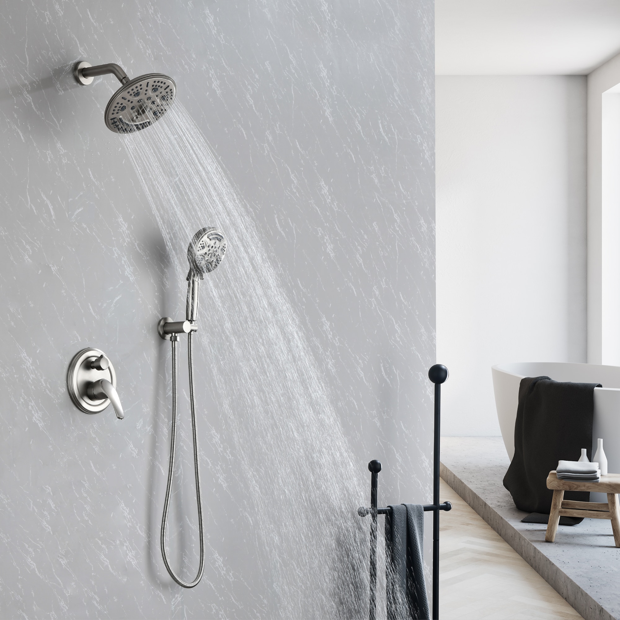 WELLFOR SPA-88009B Showerhead-Bar-Panels - View #2