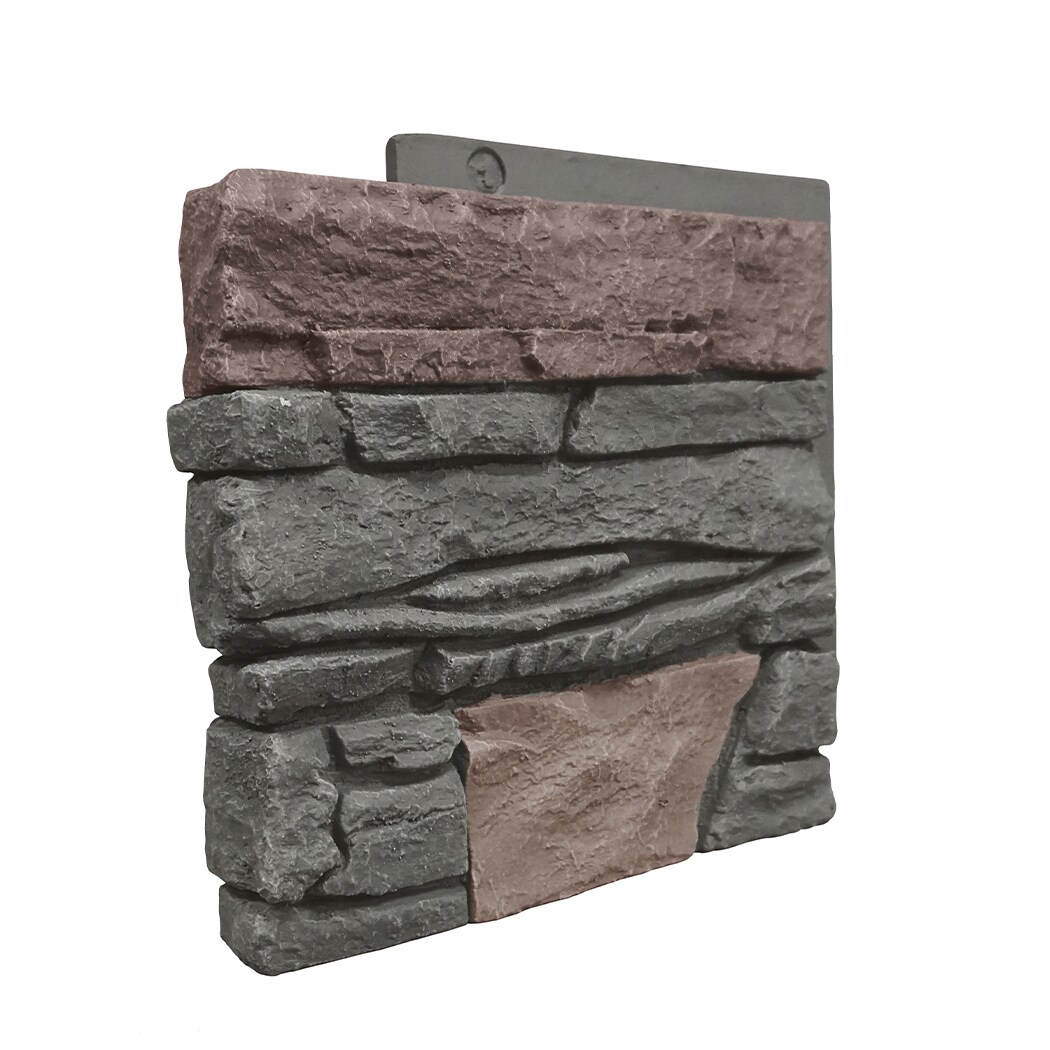 GenStone Stacked Stone Corner Panel Left 0.98-sq ft Keystone Faux Stone ...