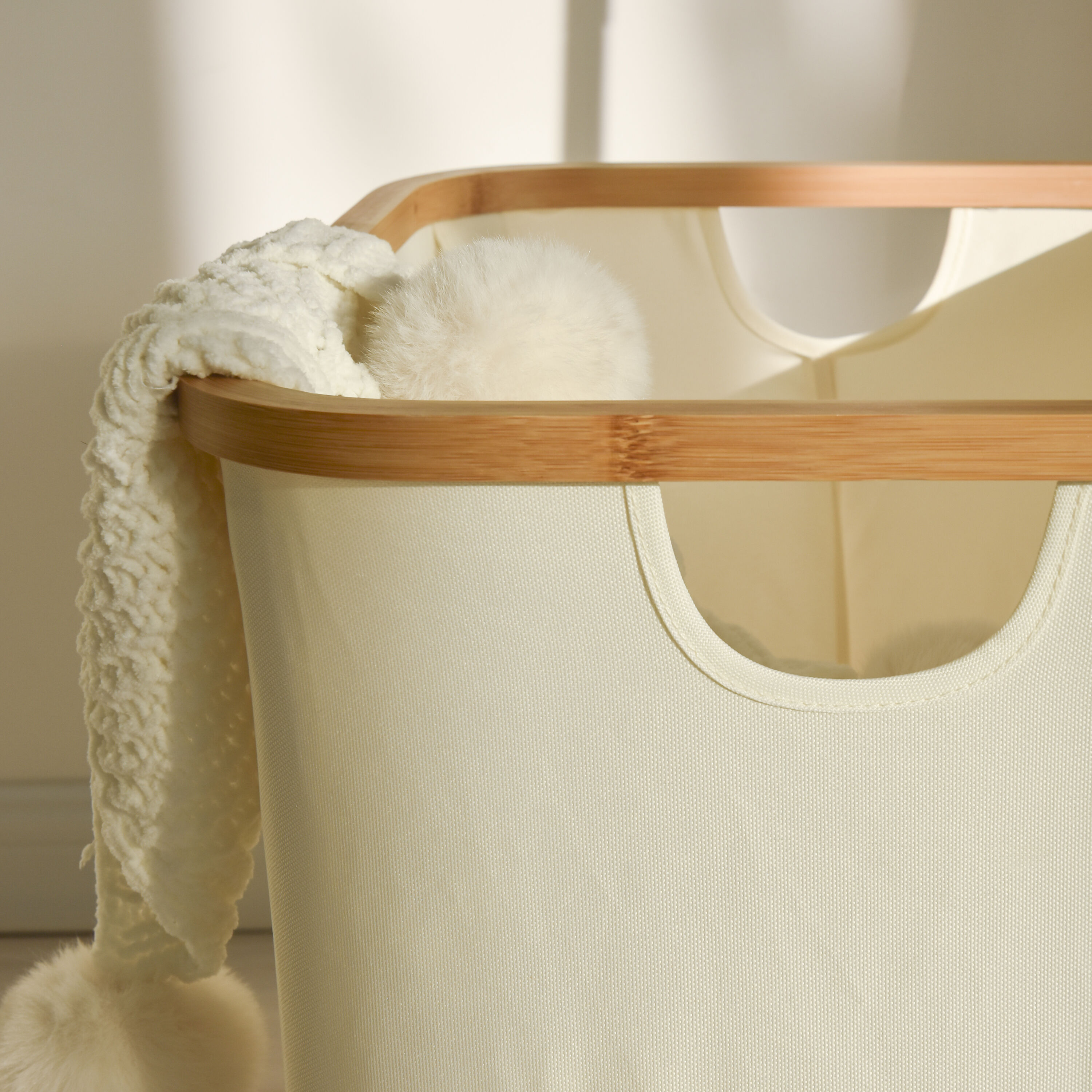 We Think Storage Off-white Cotton Hamper And Basket Set In The Laundry 