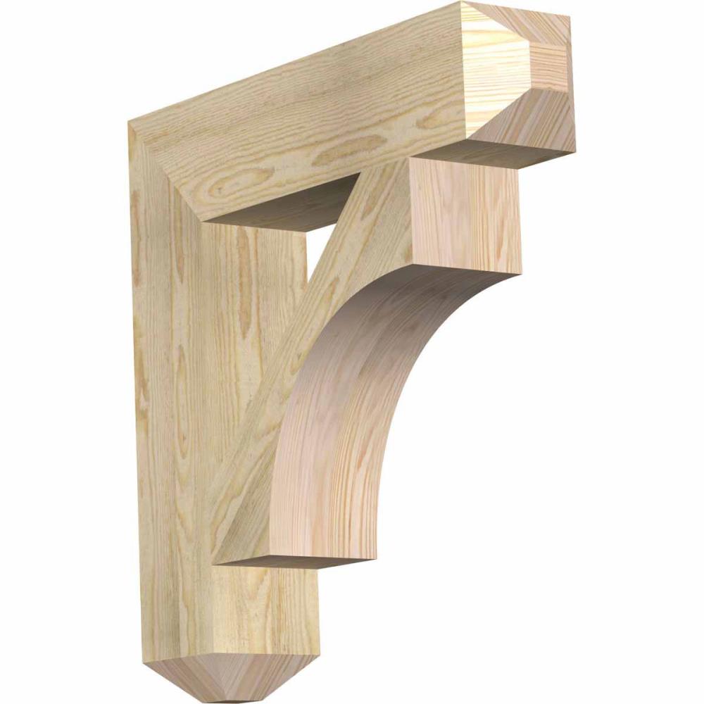 Ekena Millwork BKT06X28X28WTL04RDF Westlake craftsman rough sawn 6-in x 28-in x 28-in Douglas fir Brown Wood Standard bracket