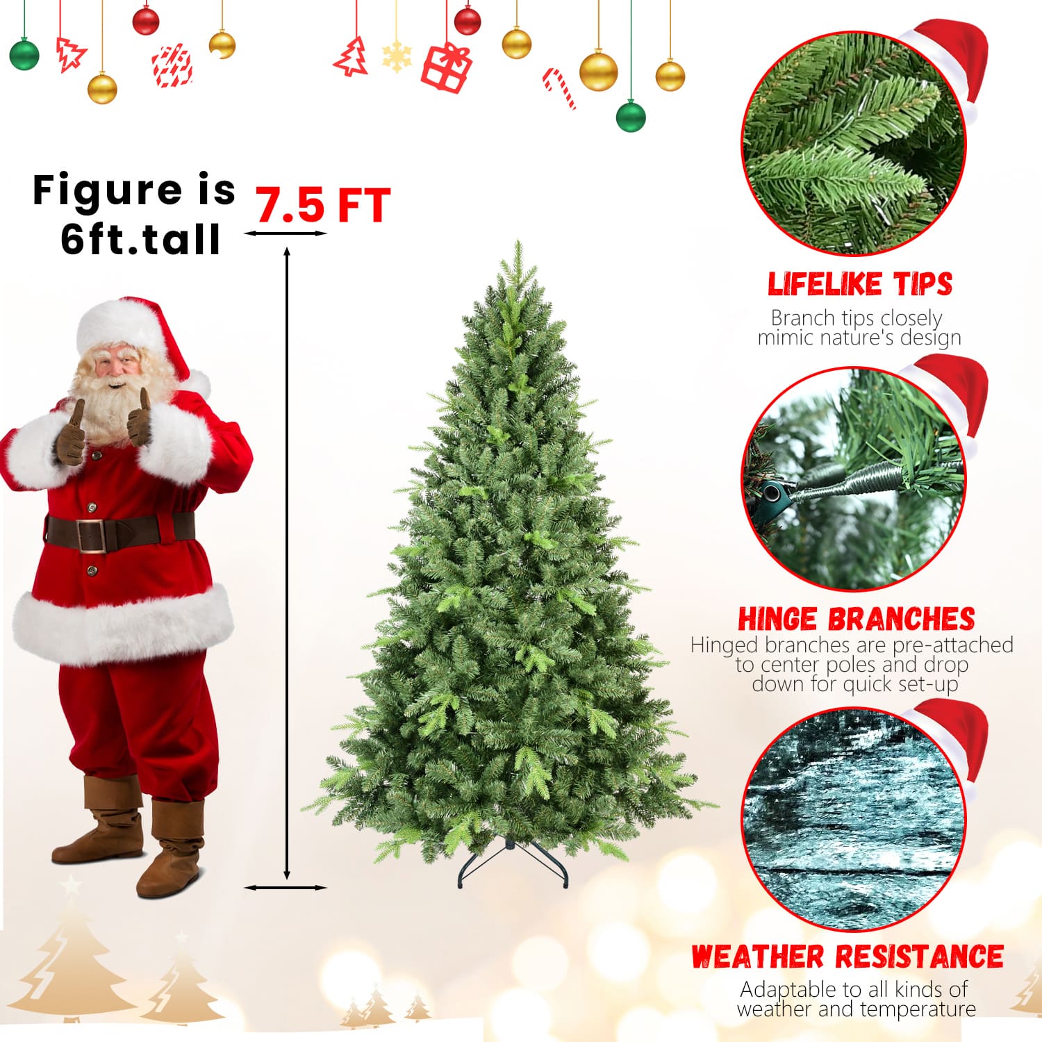 VERYKE LL-CST055 Artificial-Christmas-Trees - View #4