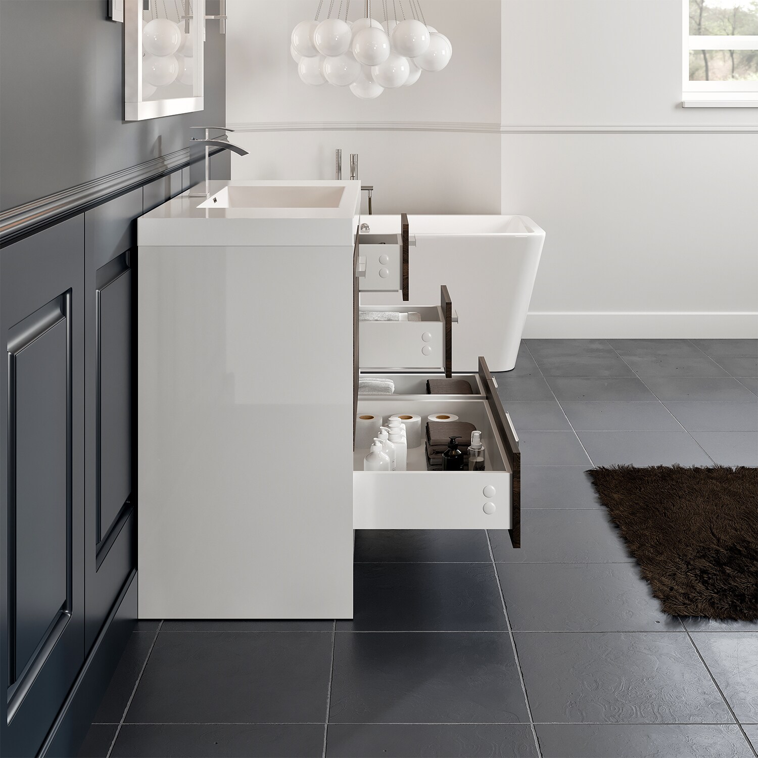 Eviva EVVN765-42GOK-WH Bath-Vanity-Combo - View #6