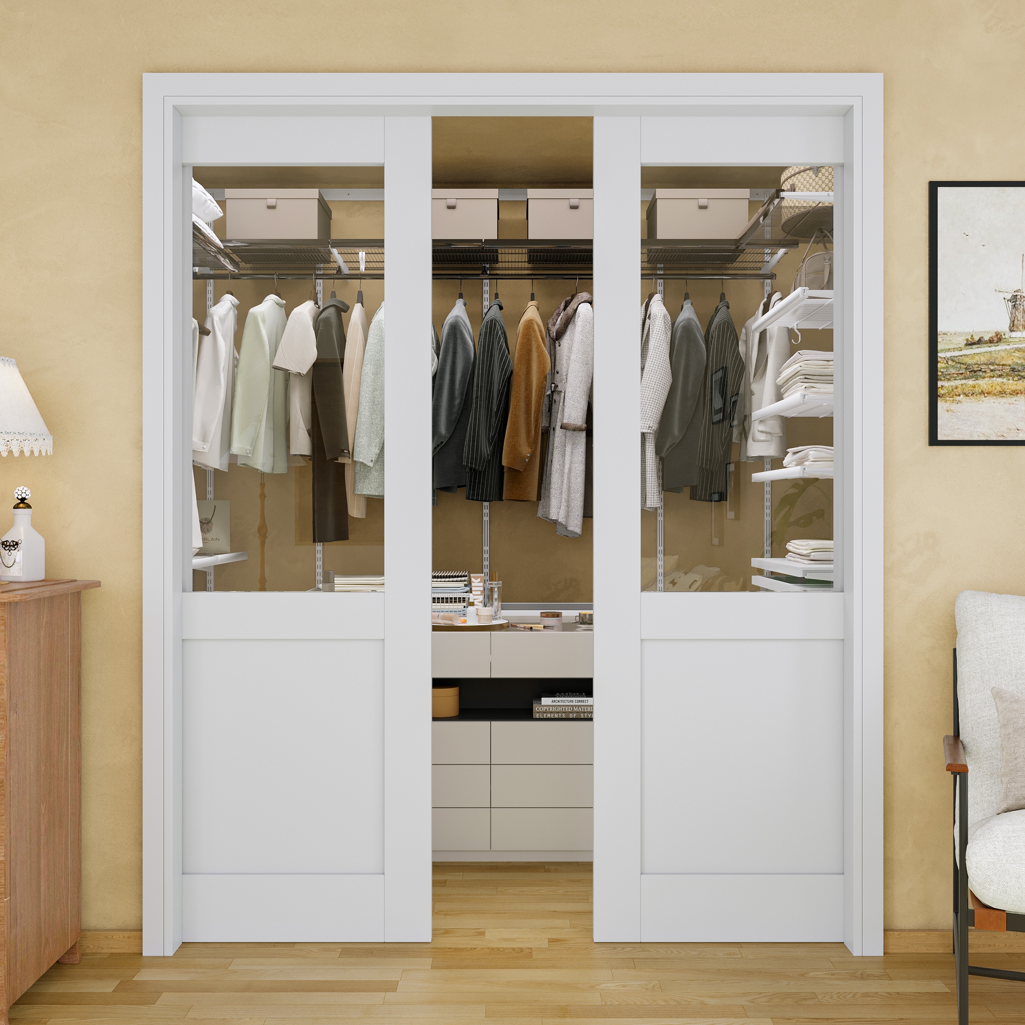 JUJUBON IN-PDPKSC-BLXB-CG-72 Pocket-Doorframe-Screens - View #2