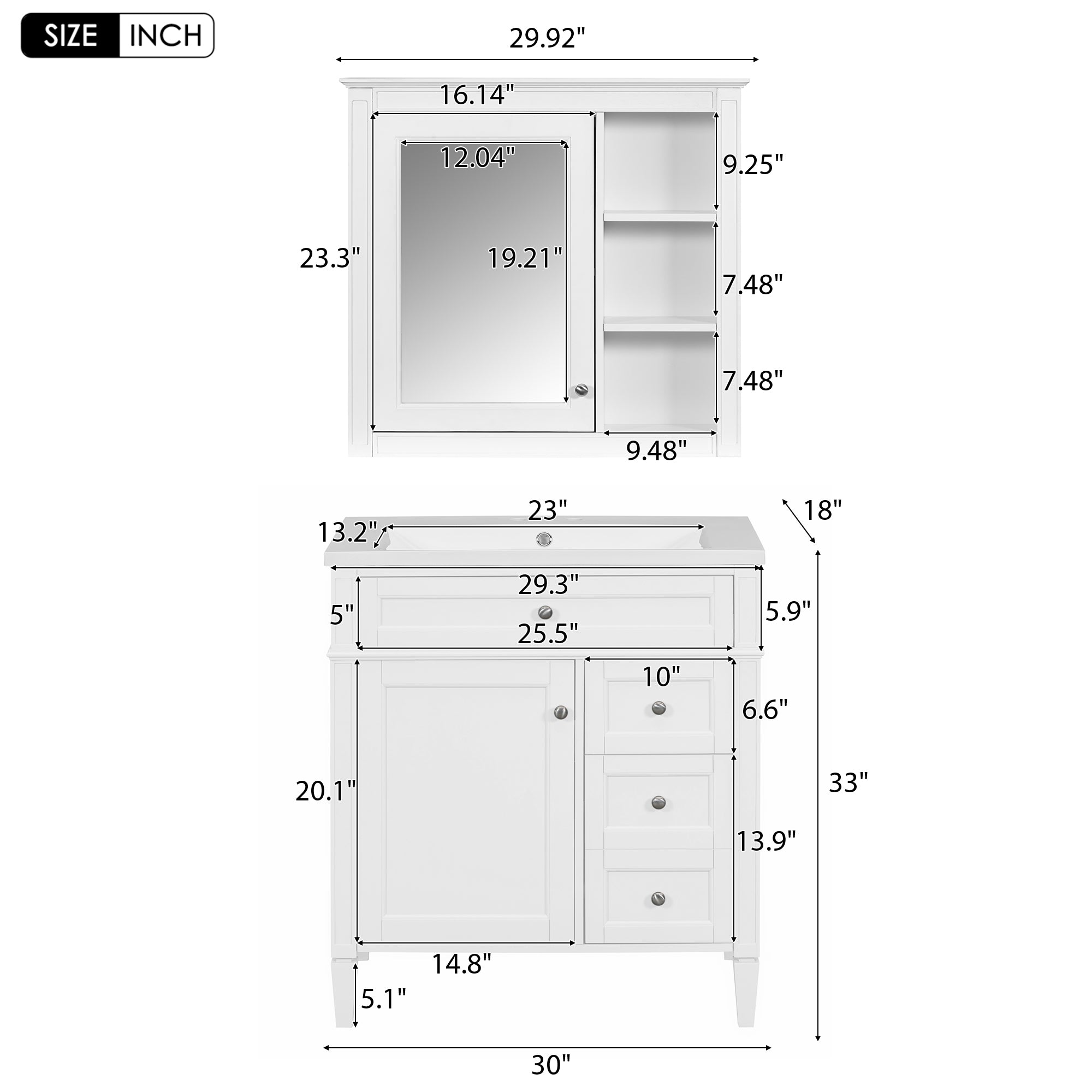 Boyel Living BL-MRS-0127K-3 Bath-Vanity-Combo - View #4