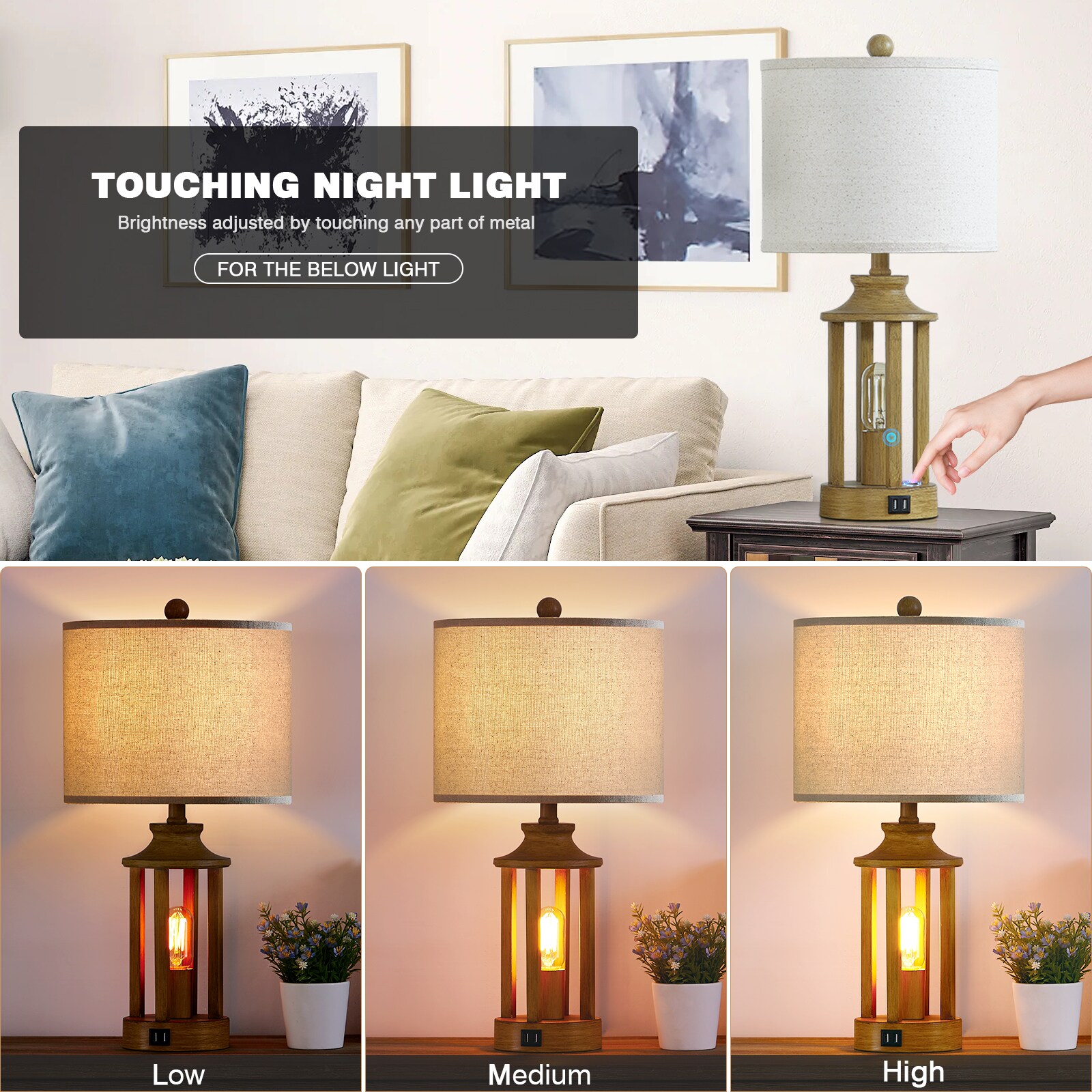 UrFurnishings TD-134 Table-Lamps - View #6