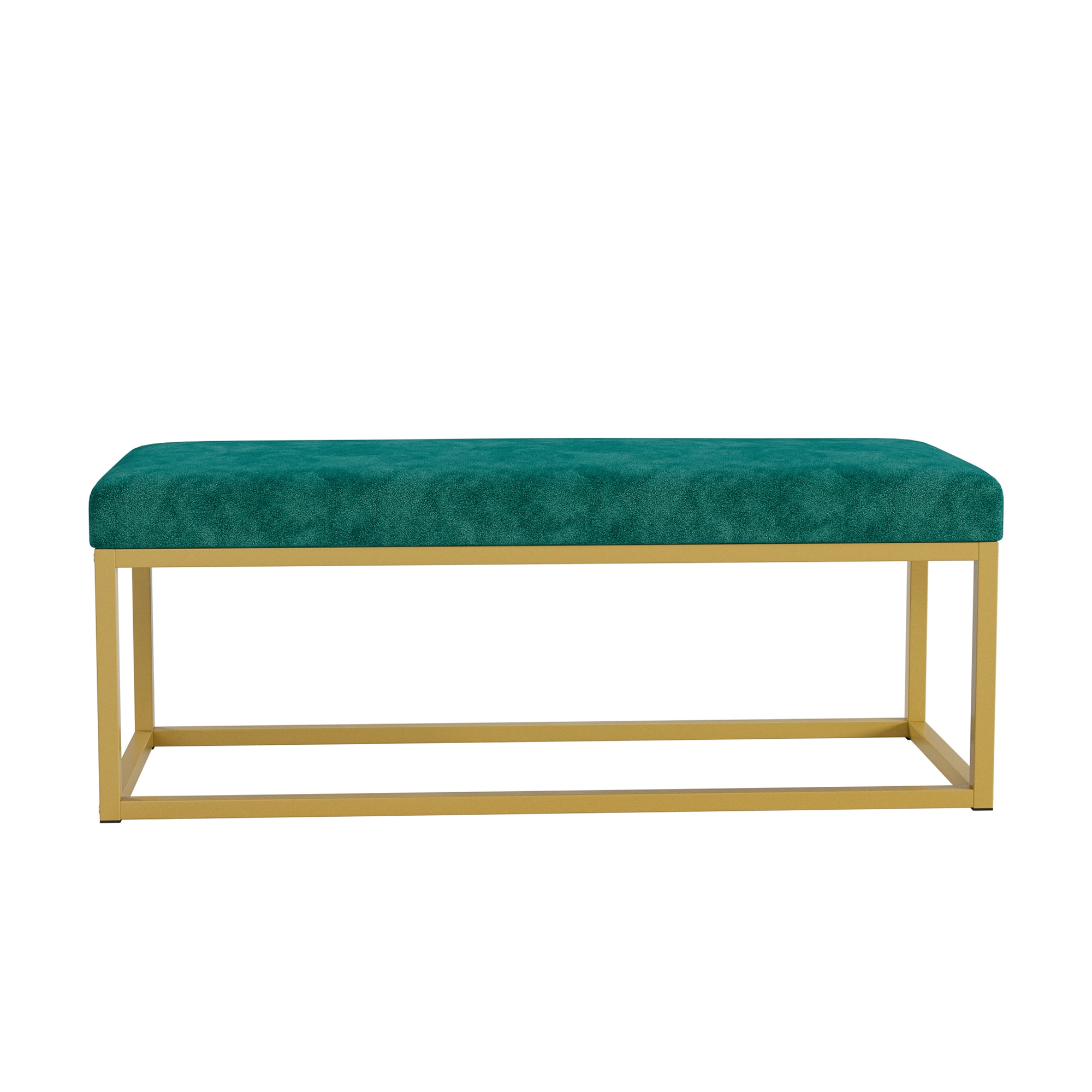 Bybafun Casual Green Faux leather Ottoman
